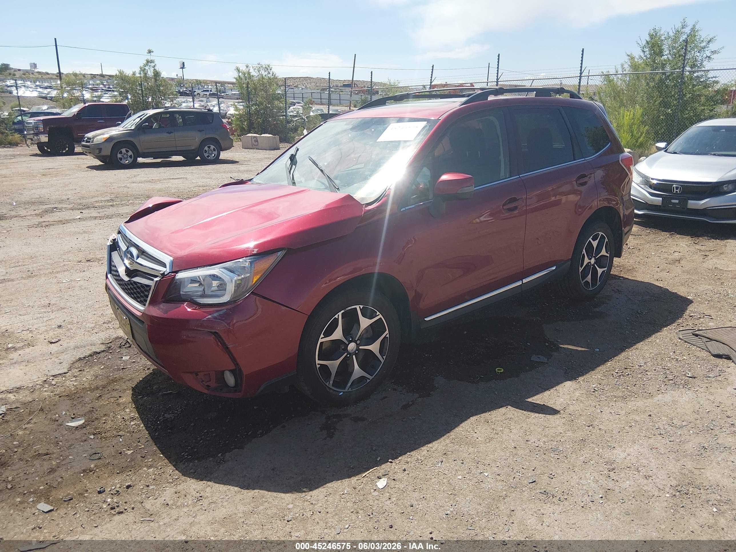2015 Subaru Forester 2.0xt Touring Burgundy vin: JF2SJGWC1FH523281