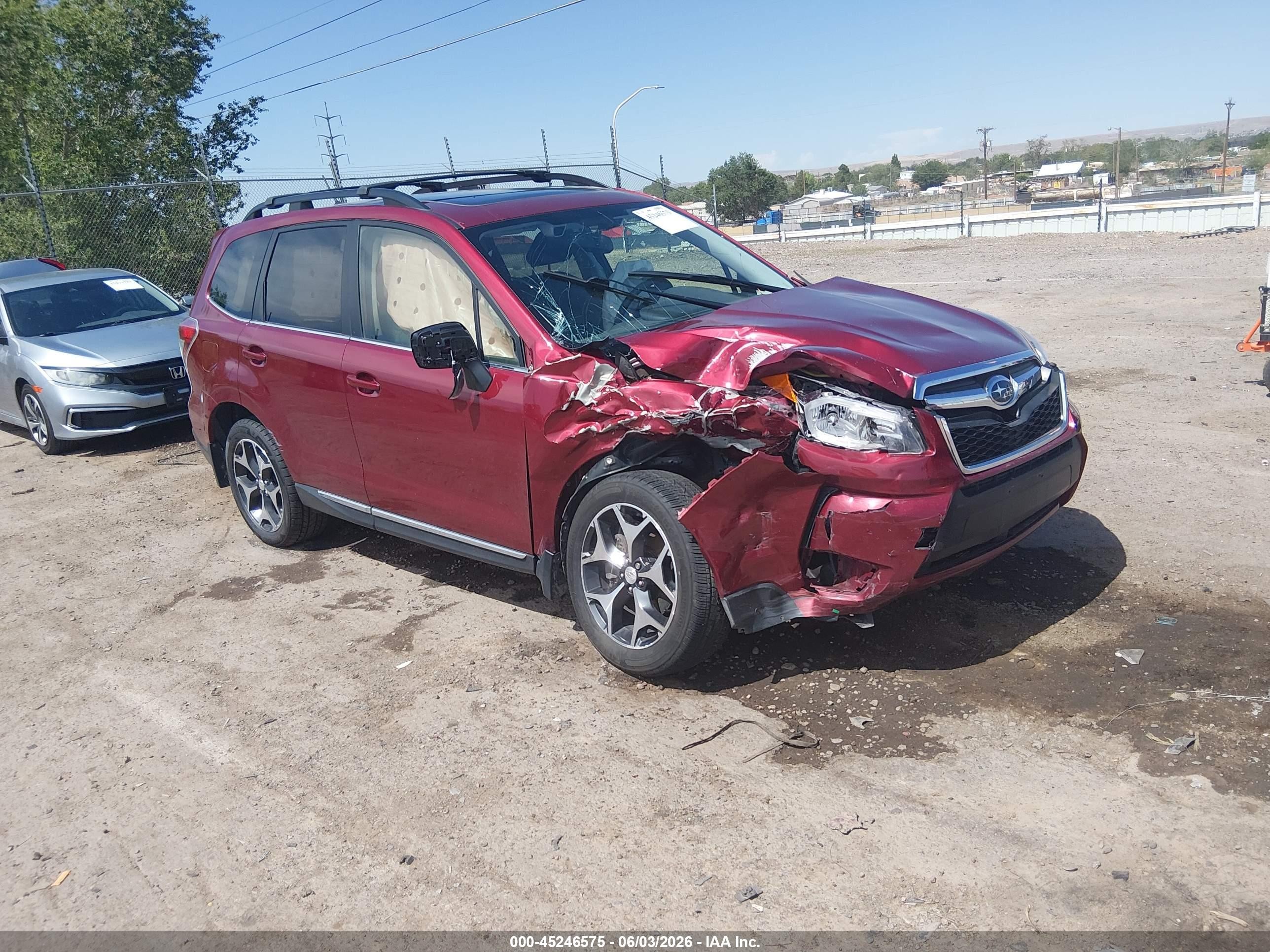 2015 Subaru Forester 2.0xt Touring Burgundy vin: JF2SJGWC1FH523281