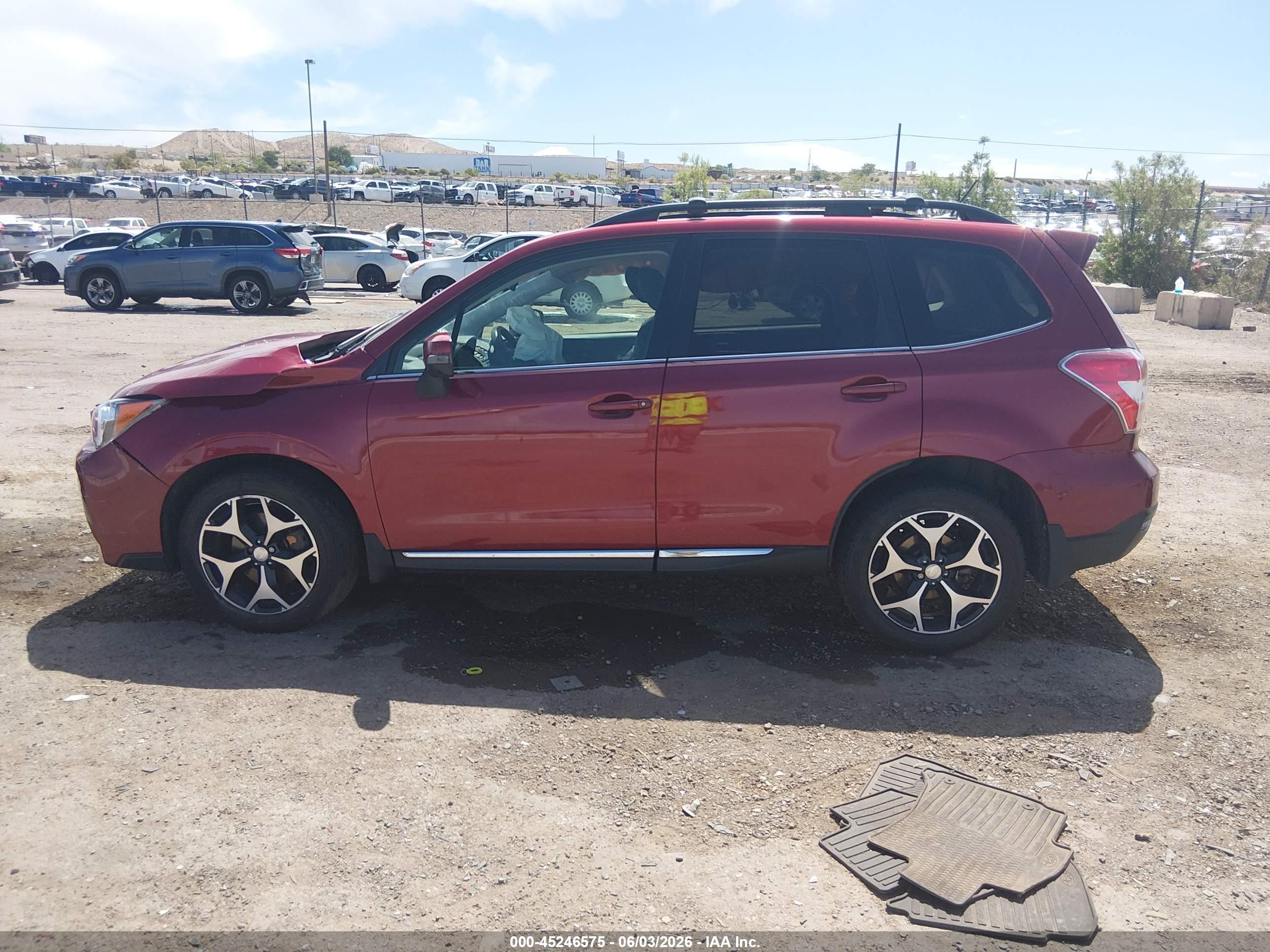 2015 Subaru Forester 2.0xt Touring Burgundy vin: JF2SJGWC1FH523281