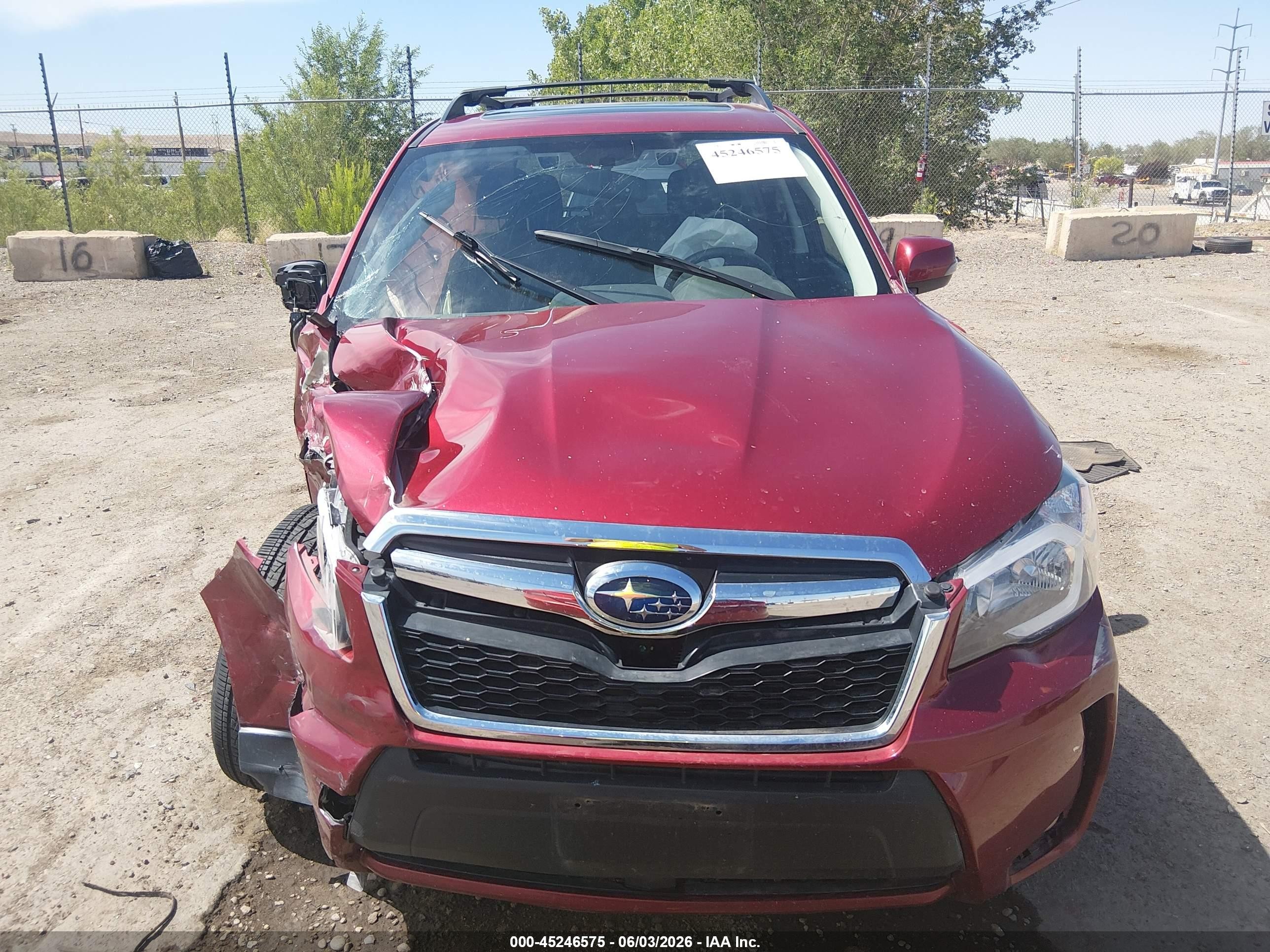 2015 Subaru Forester 2.0xt Touring Burgundy vin: JF2SJGWC1FH523281