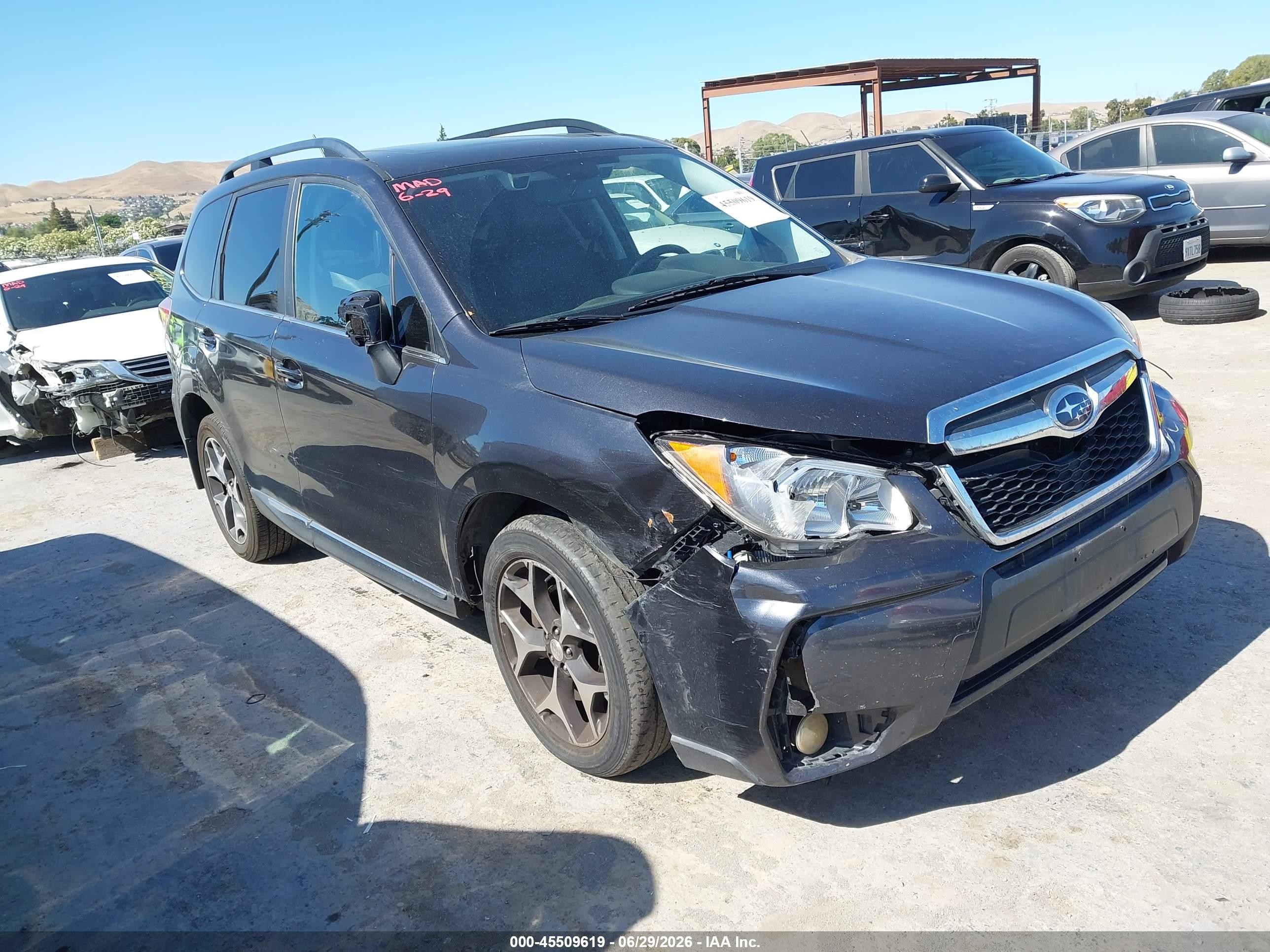 2015 Subaru Forester 2.0xt Touring Gray vin: JF2SJGWC7FH461532
