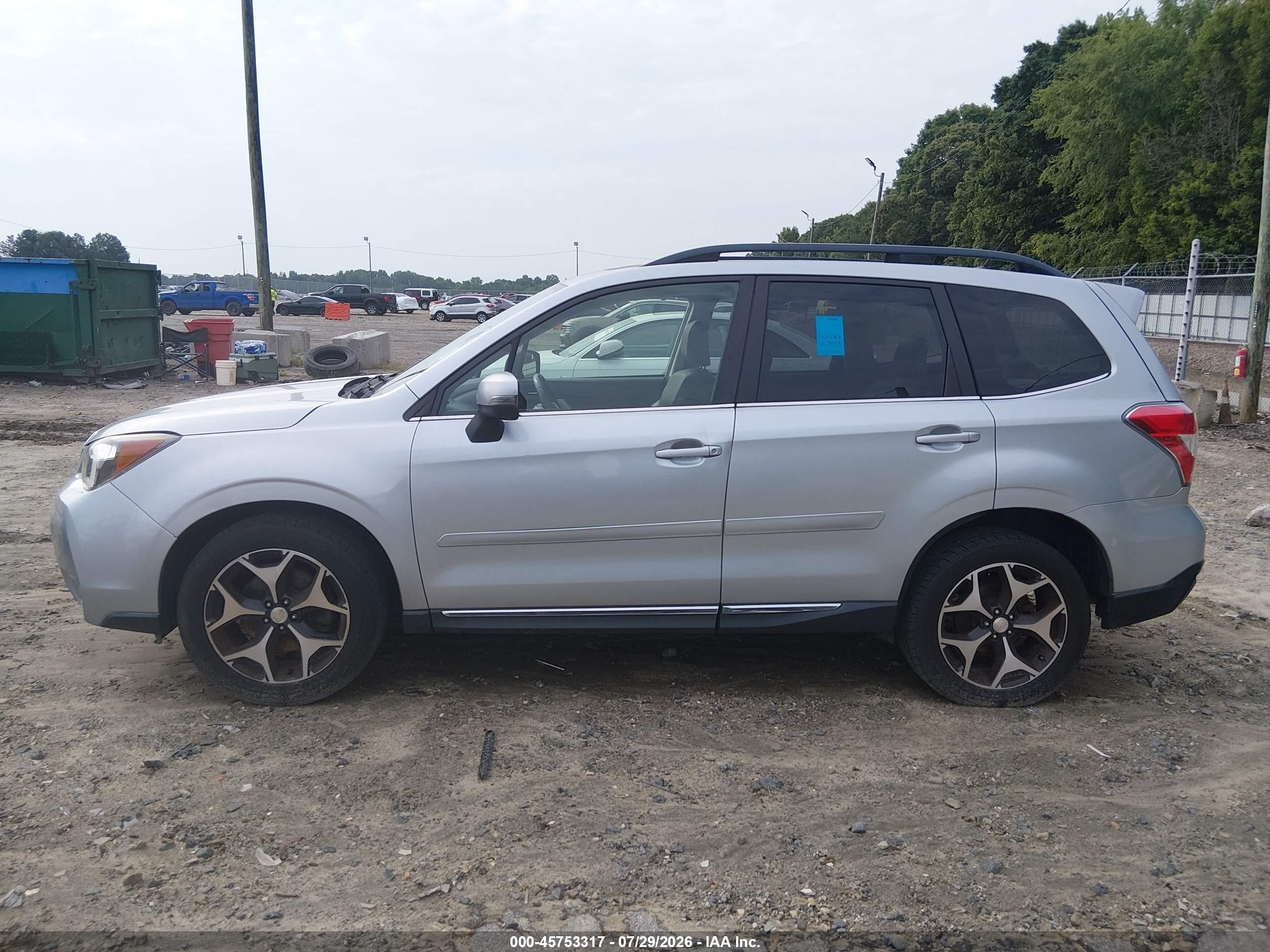 2015 Subaru Forester 2.0xt Touring Silver vin: JF2SJGWC8FH421072