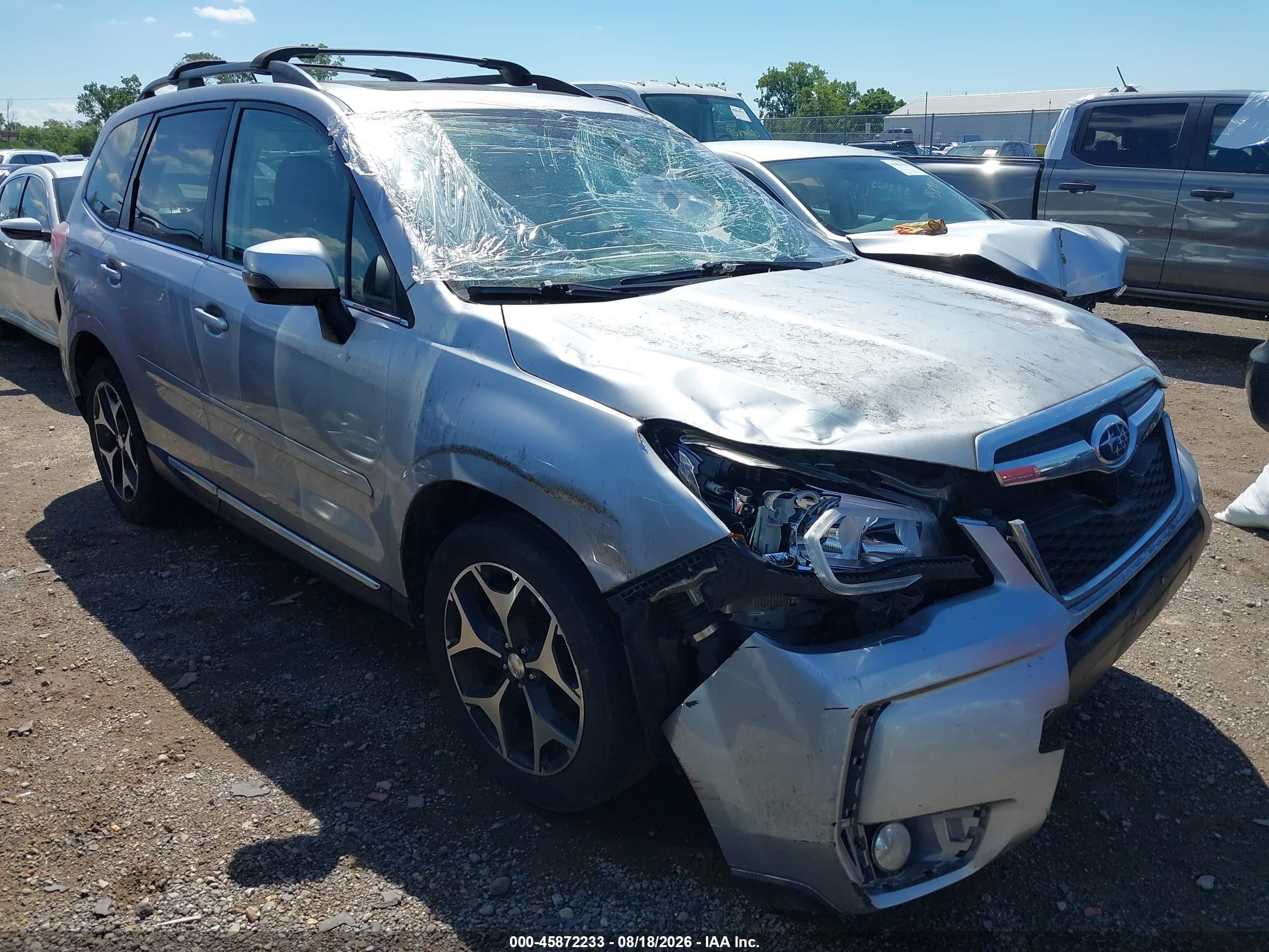 2015 Subaru Forester 2.0xt Touring Silver vin: JF2SJGWCXFH428394
