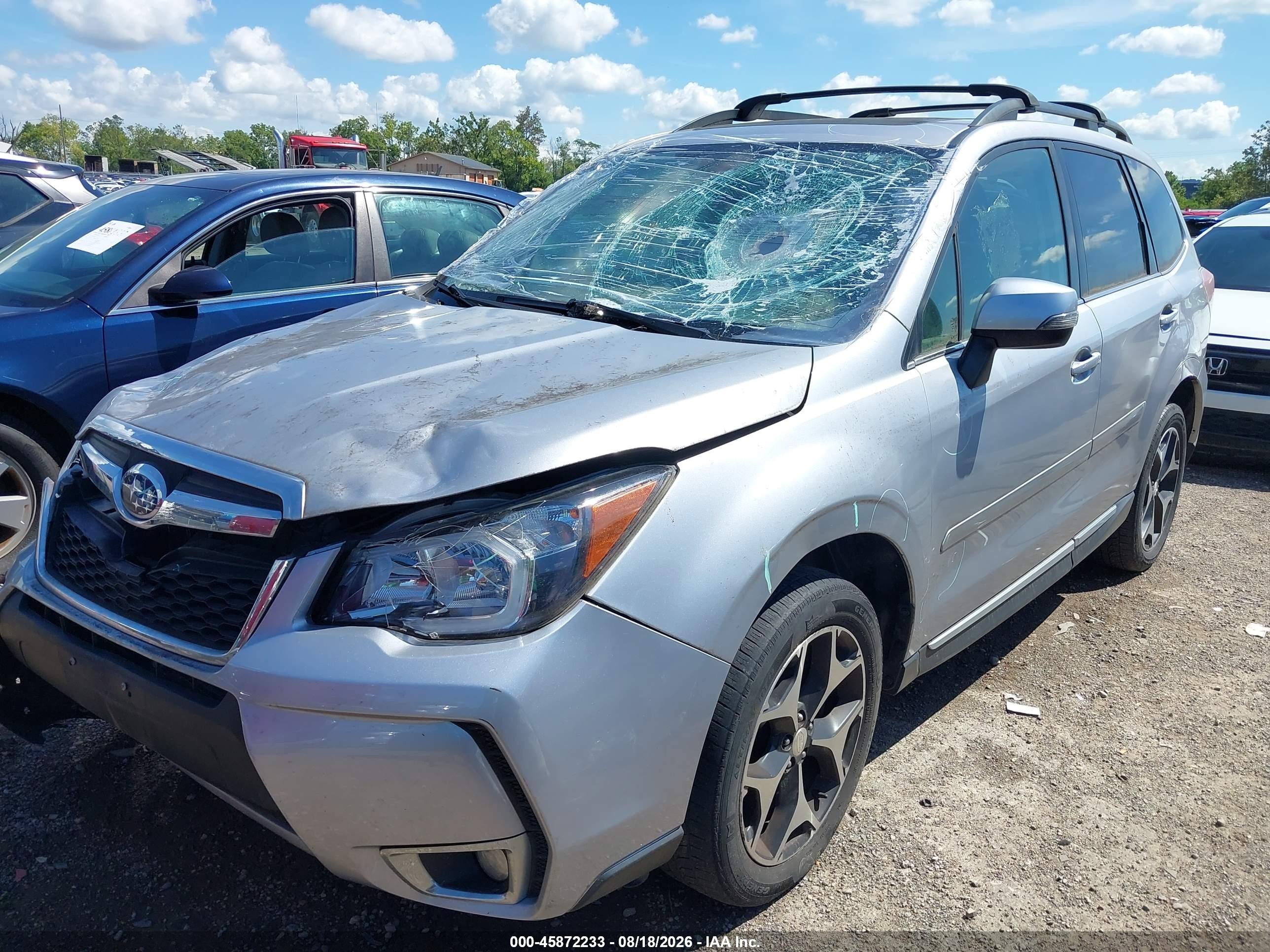 2015 Subaru Forester 2.0xt Touring Silver vin: JF2SJGWCXFH428394