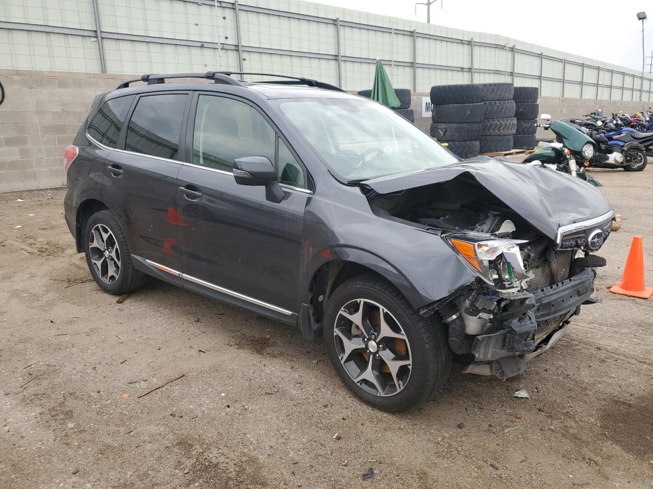 2016 Subaru Forester 2.0xt Touring Gray vin: JF2SJGXCXGH551516