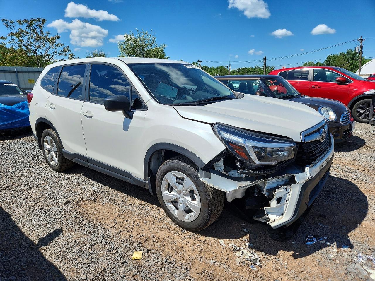 2021 Subaru Forester White vin: JF2SKAAC8MH497115
