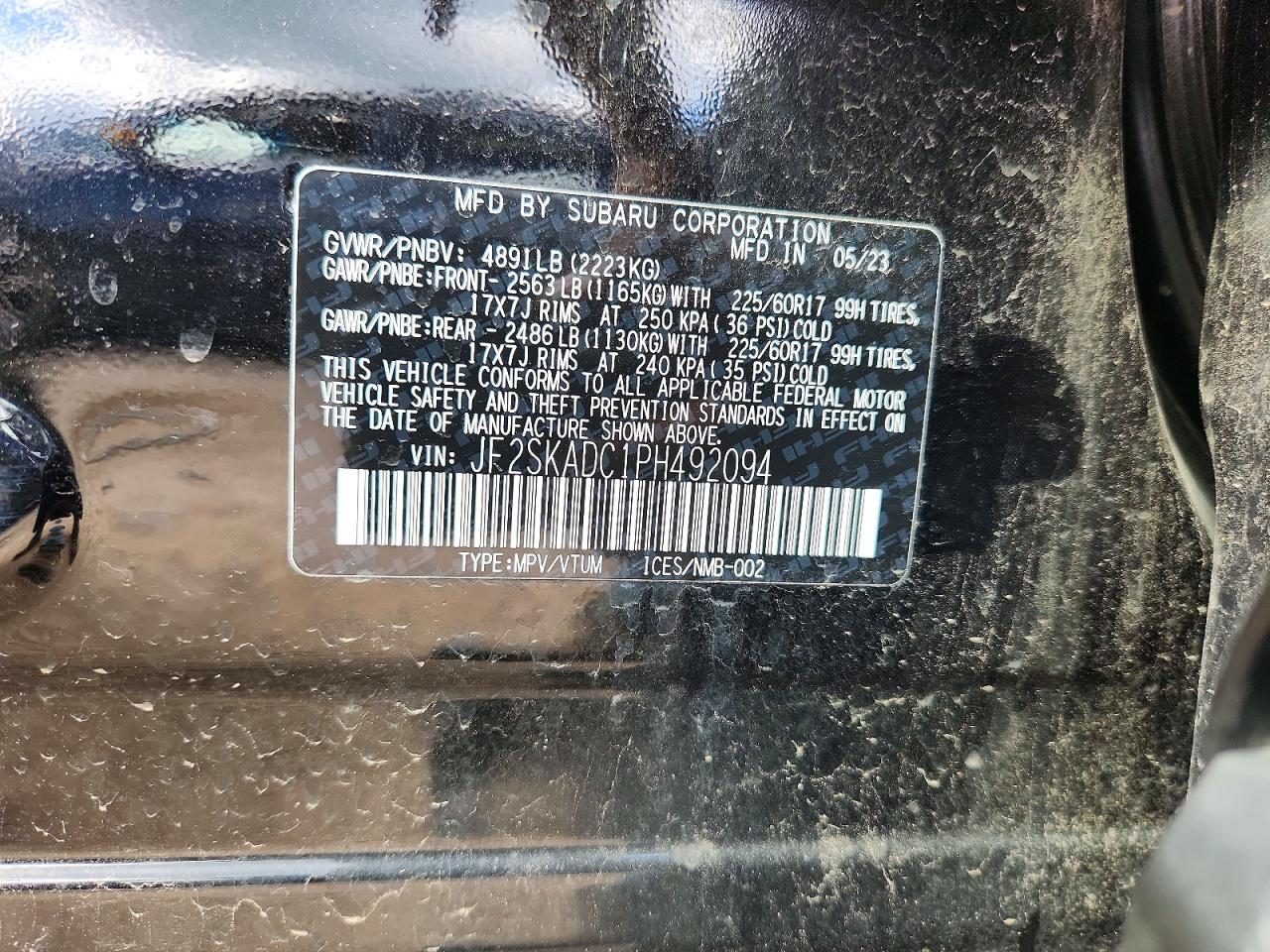 2023 Subaru Forester Premium Черный vin: JF2SKADC1PH492094