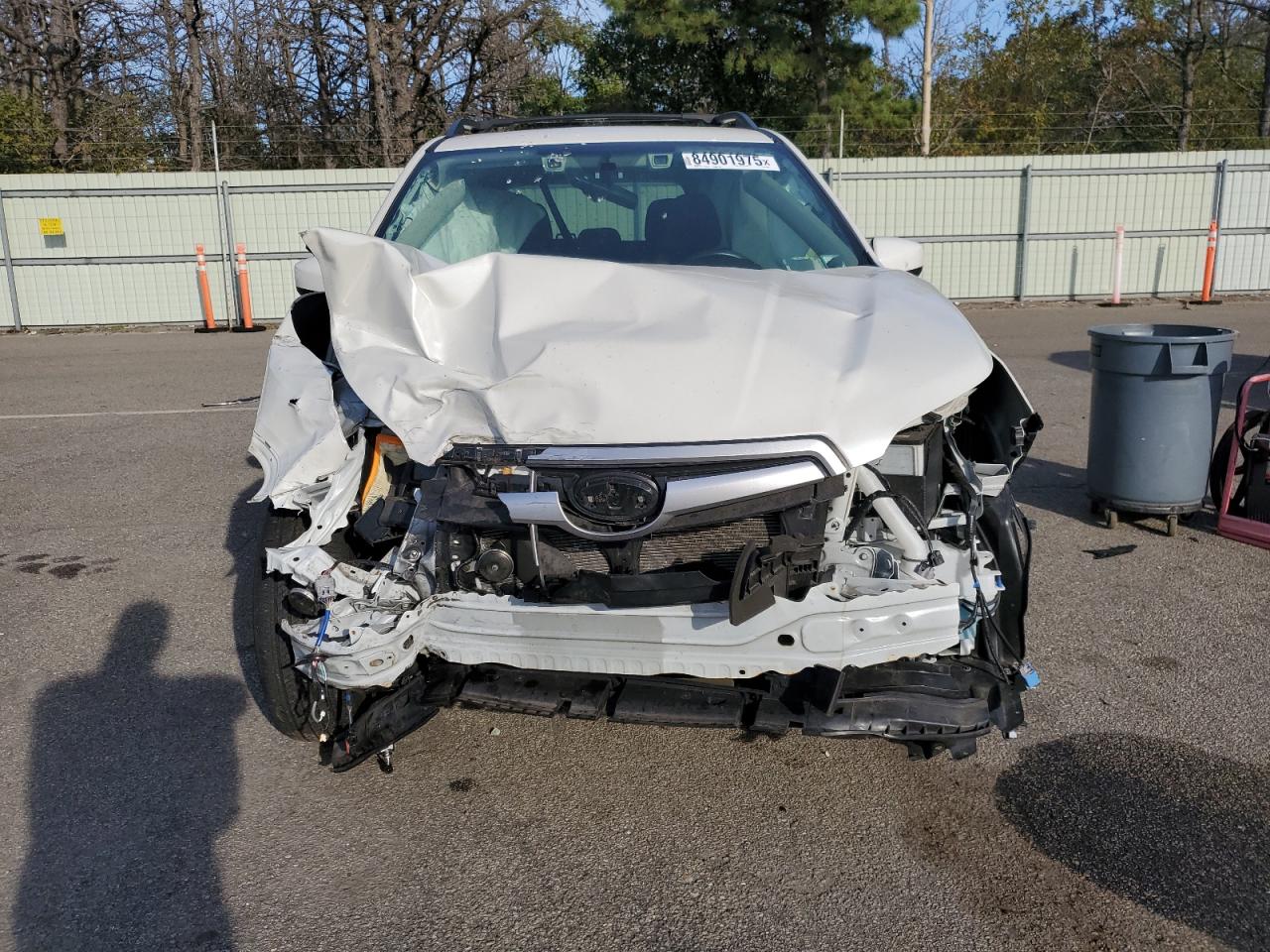 2021 Subaru Forester Premium White vin: JF2SKAFC3MH456920