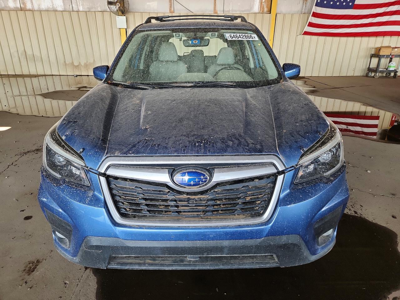 2021 Subaru Forester Premium Blue vin: JF2SKAFC8MH566183