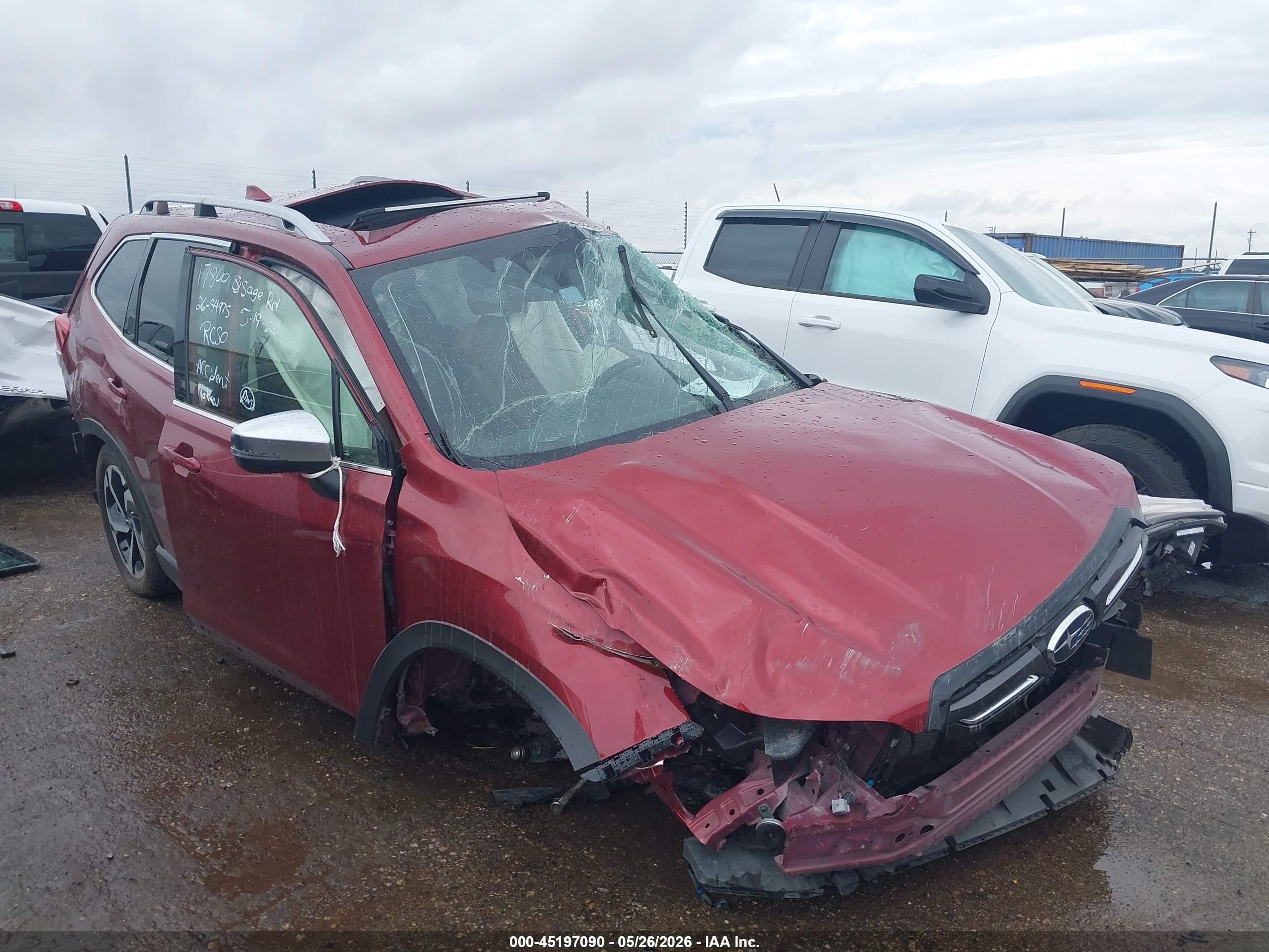 2022 Subaru Forester Touring Maroon vin: JF2SKARC3NH506289