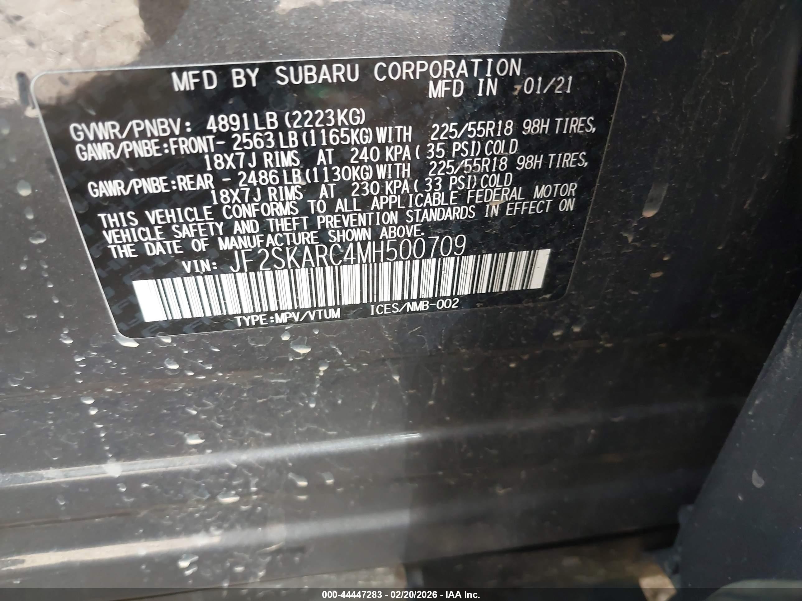 2021 Subaru Forester Sport Gray vin: JF2SKARC4MH500709