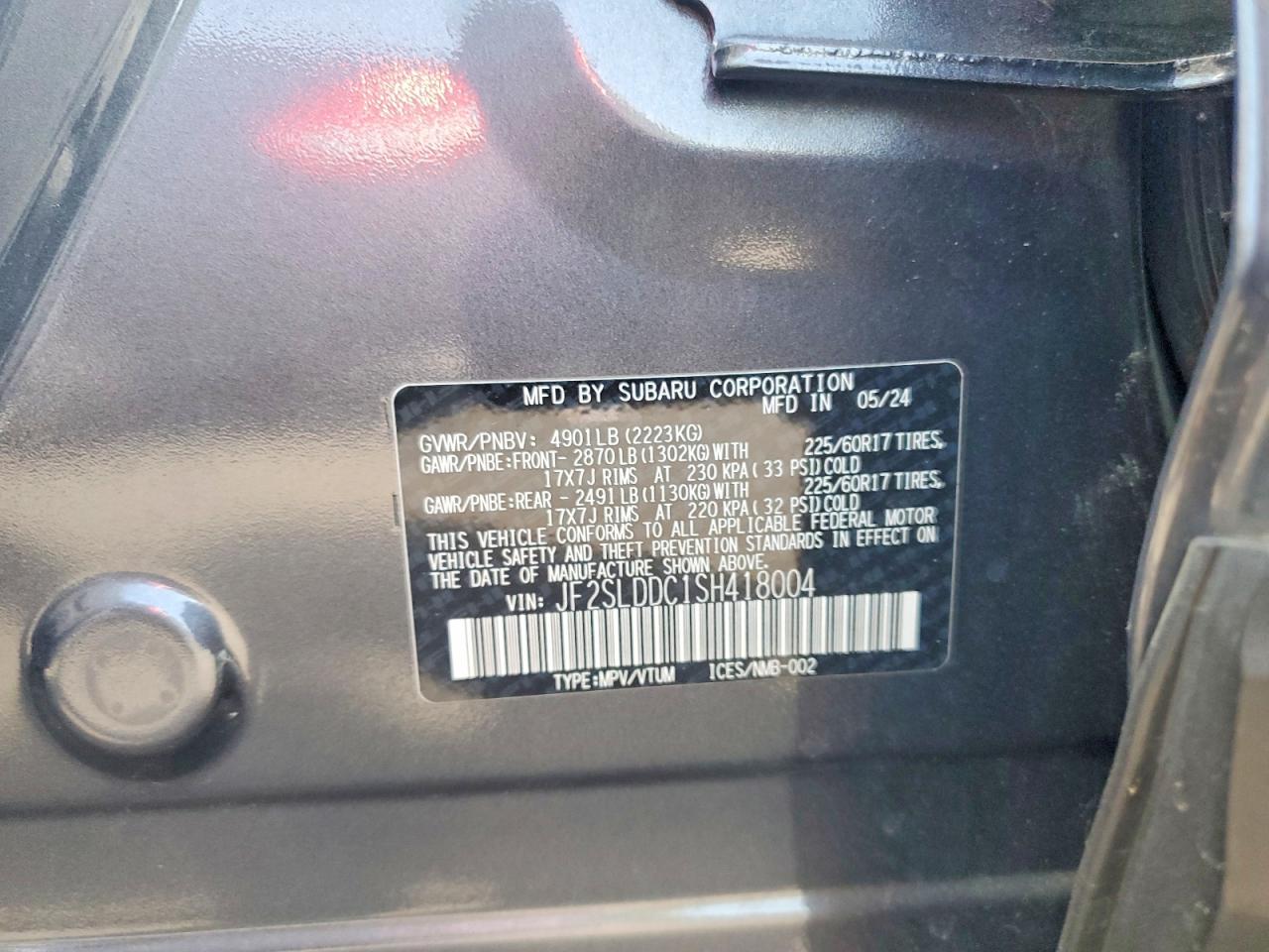 2025 Subaru Forester Premium Charcoal vin: JF2SLDDC1SH418004
