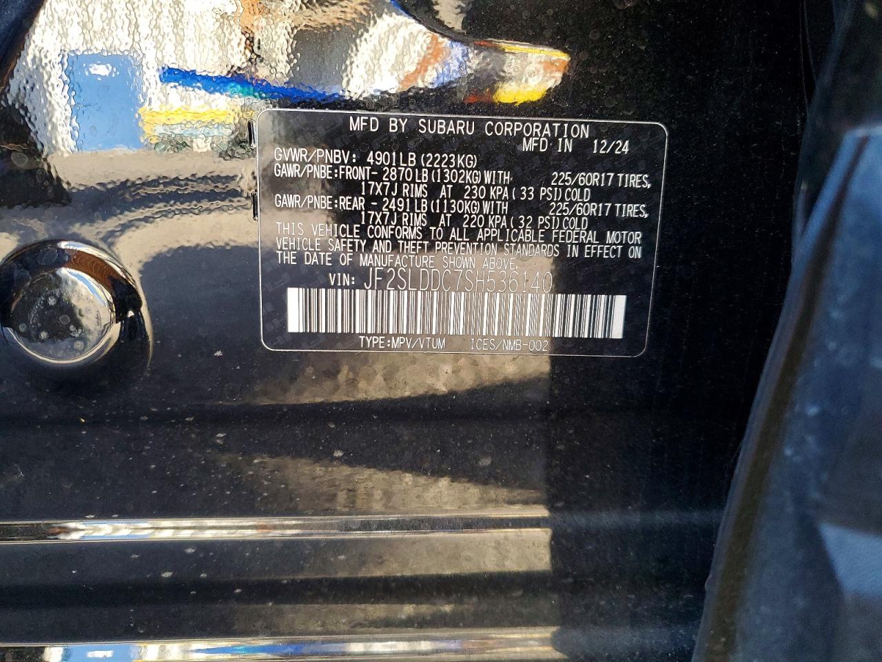2025 Subaru Forester Premium Black vin: JF2SLDDC7SH536140