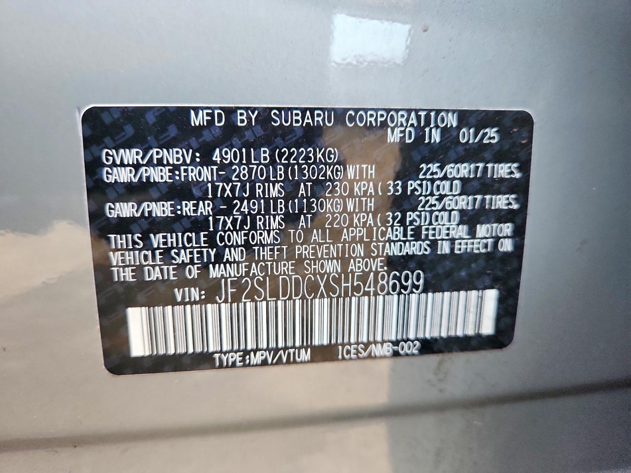 2025 Subaru Forester Premium Gray vin: JF2SLDDCXSH548699