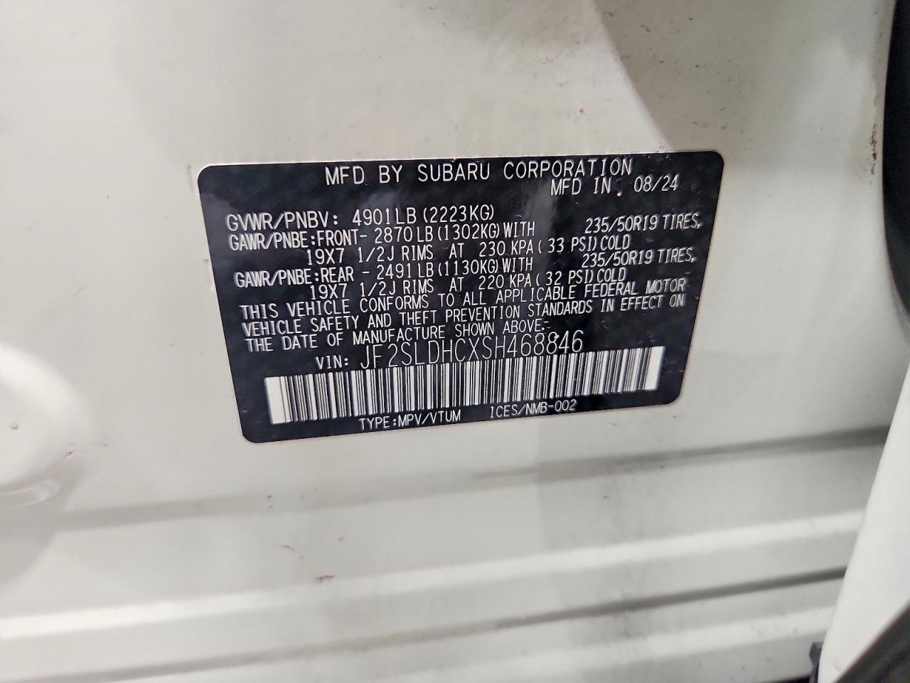 2025 Subaru Forester Sport White vin: JF2SLDHCXSH468846