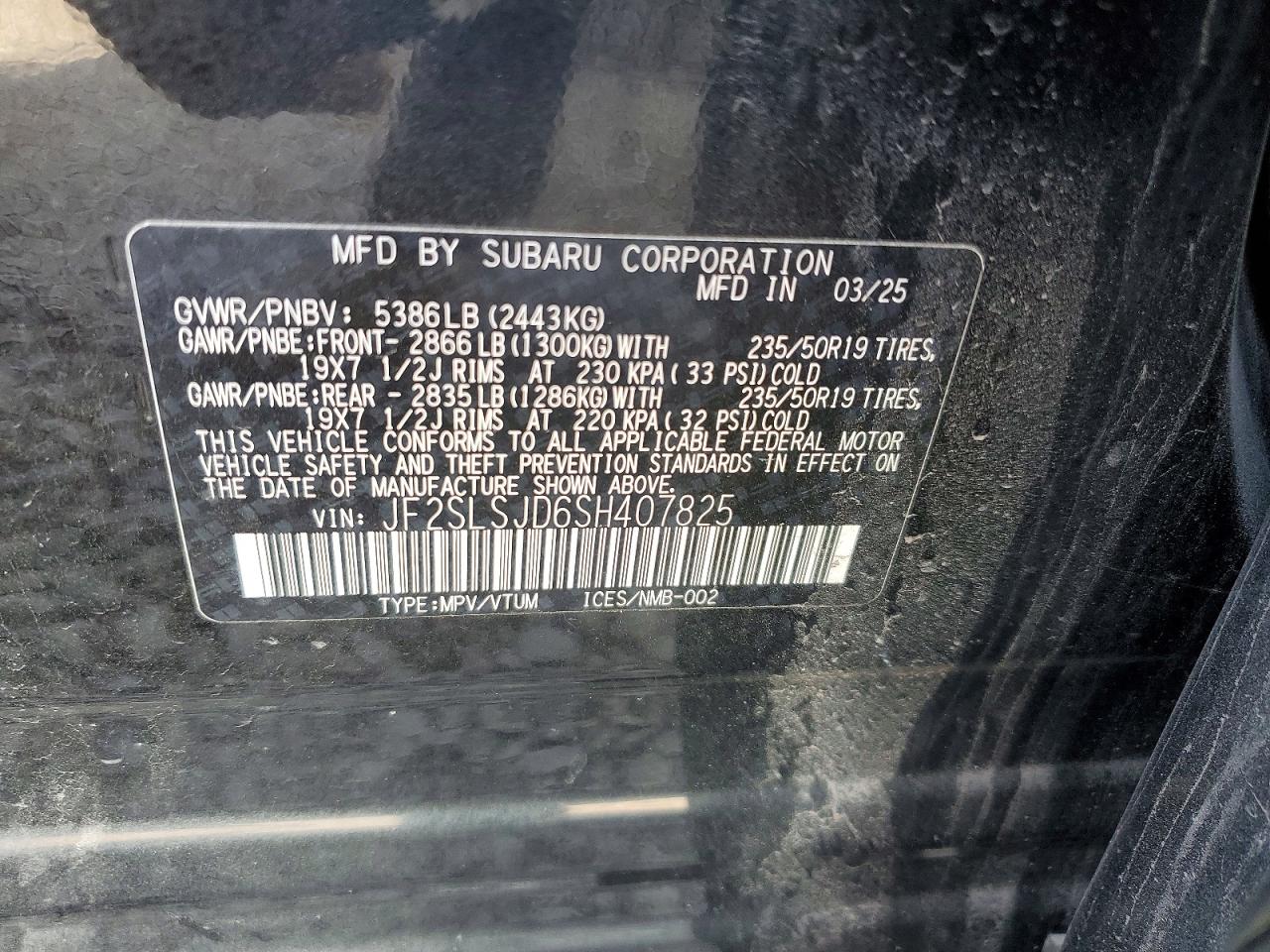2025 Subaru Forester Sport Black vin: JF2SLSJD6SH407825