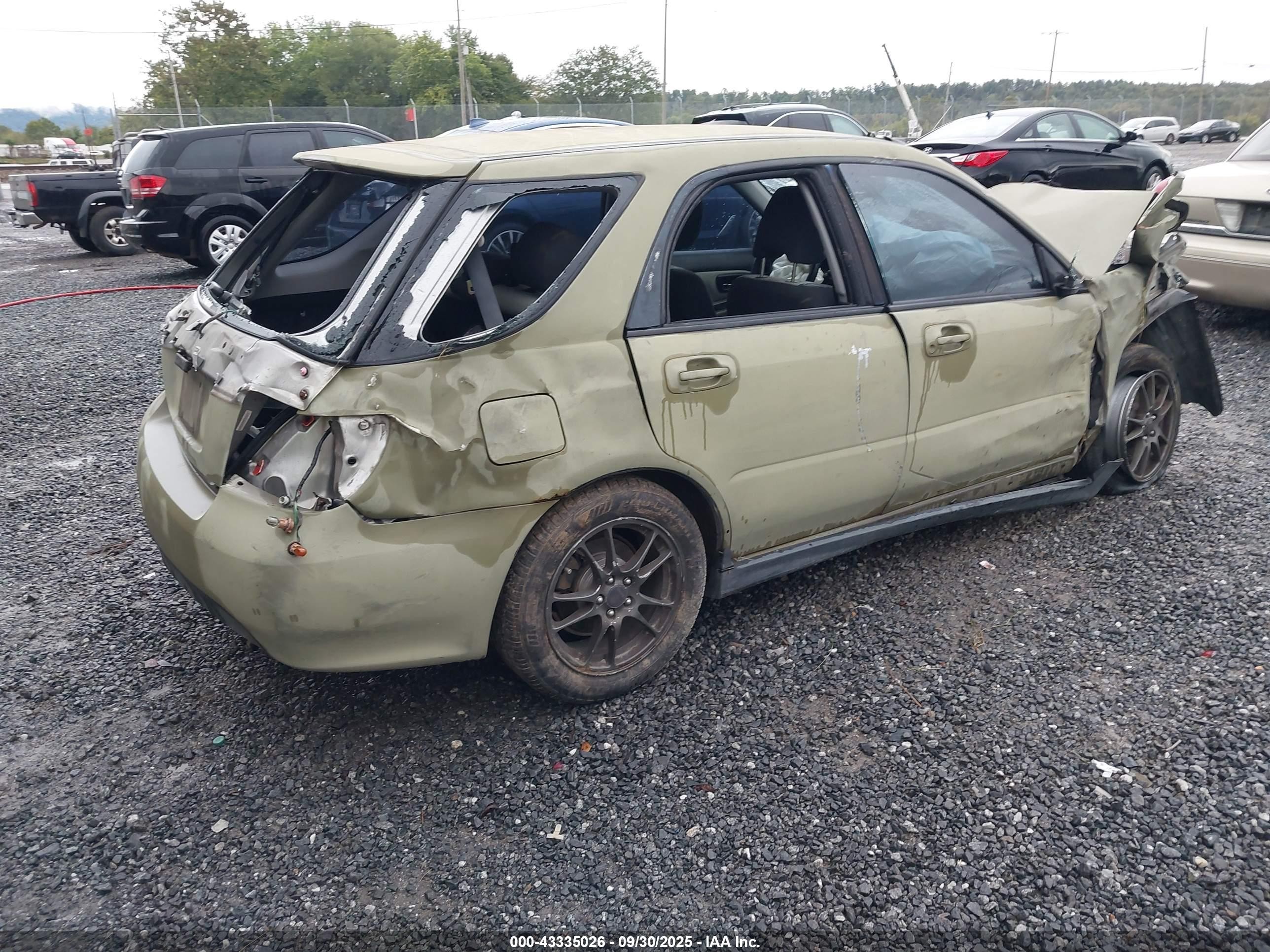 2005 Saab 9-2x Aero Green vin: JF4GG22665G052666