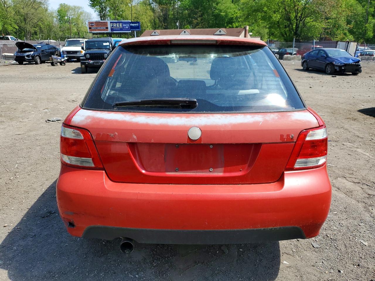2005 Saab 9-2 Linear Red vin: JF4GG61665H056347