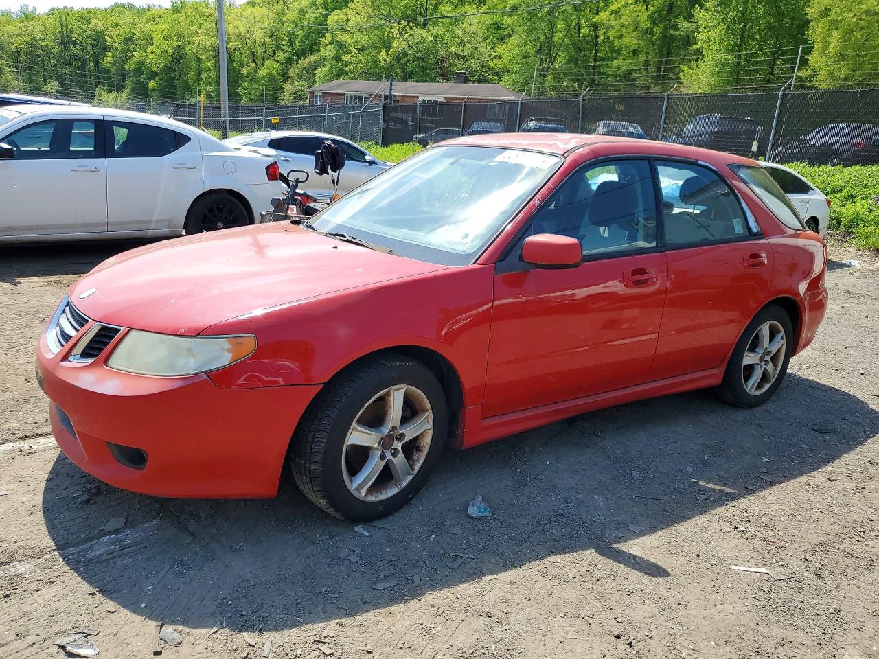 2005 Saab 9-2 Linear Red vin: JF4GG61665H056347