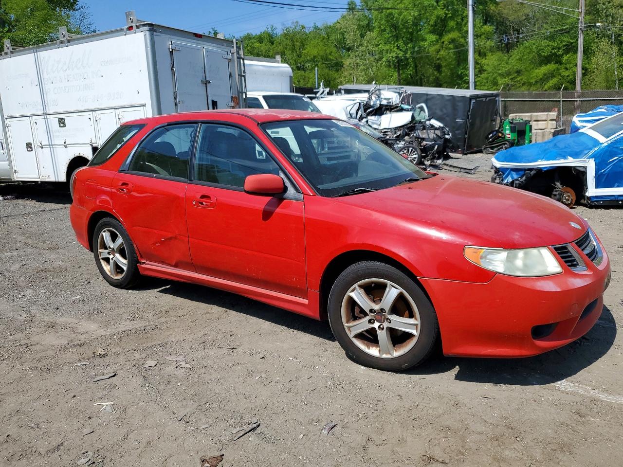 2005 Saab 9-2 Linear Red vin: JF4GG61665H056347