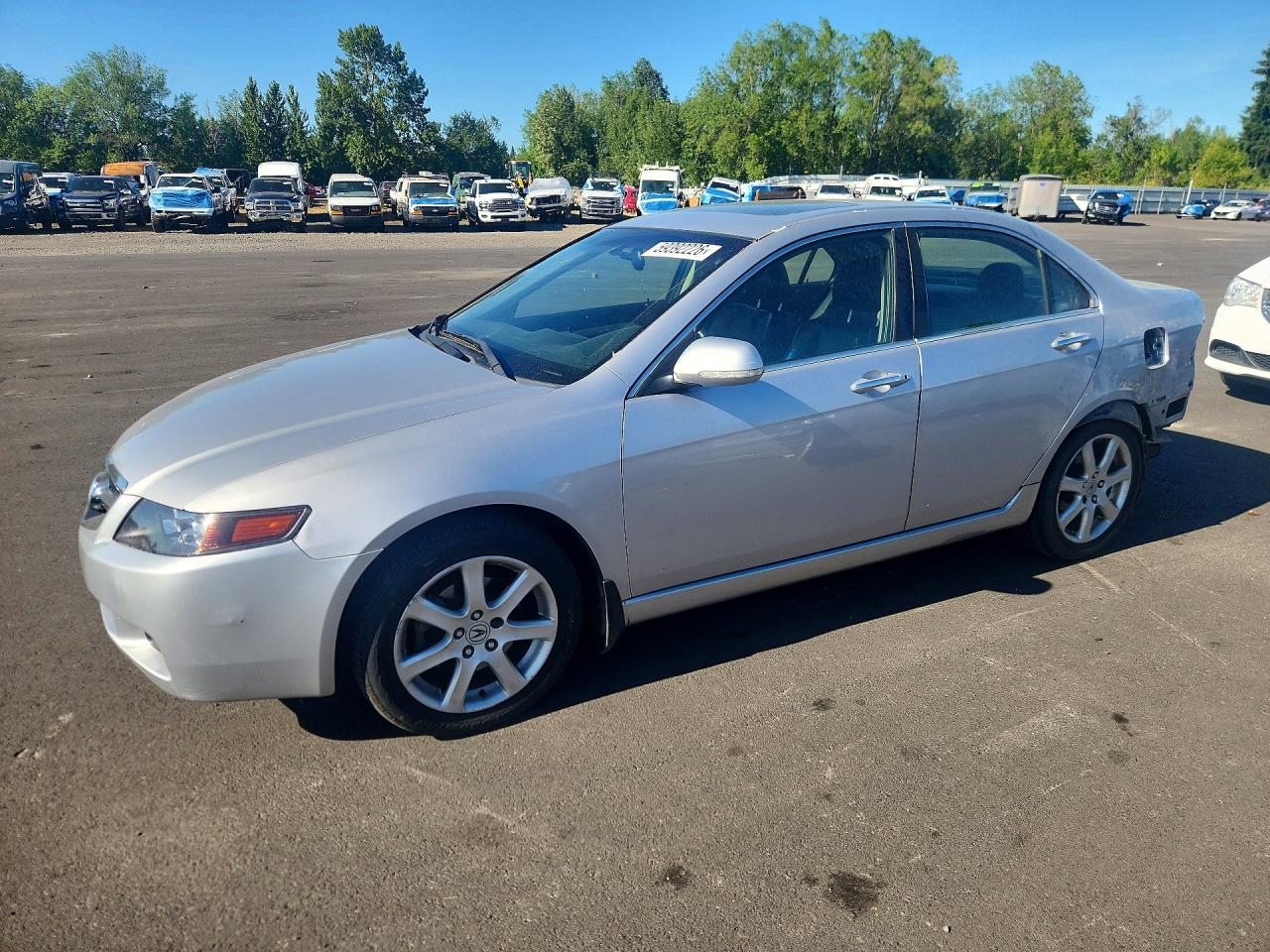 2004 Acura Tsx Silver vin: JH4CL95824C019904