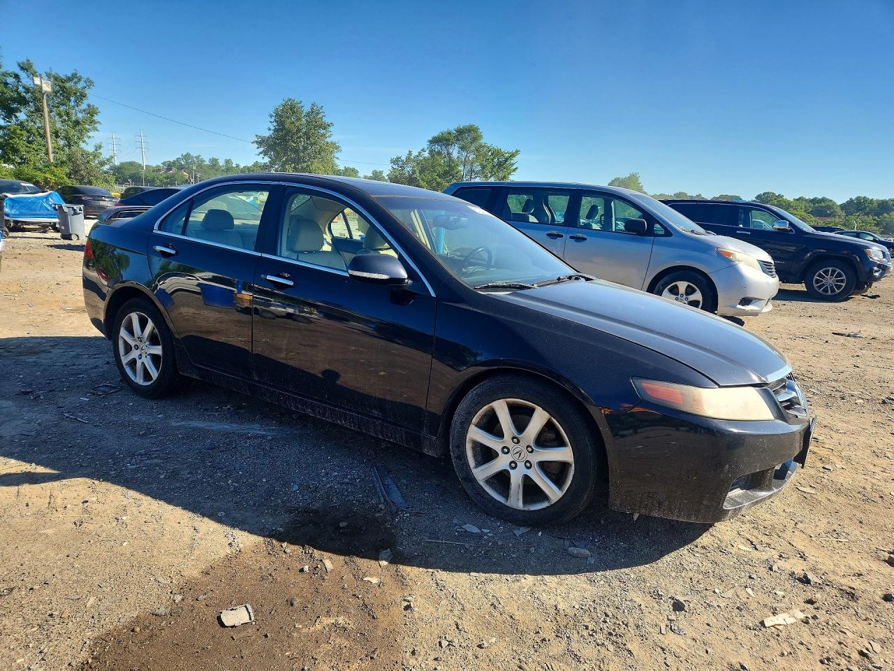 2005 Acura Tsx Black vin: JH4CL95825C027597