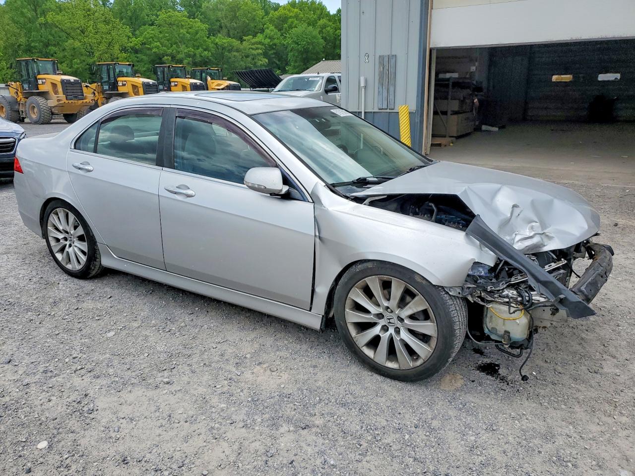 2006 Acura Tsx Silver vin: JH4CL95856C011752