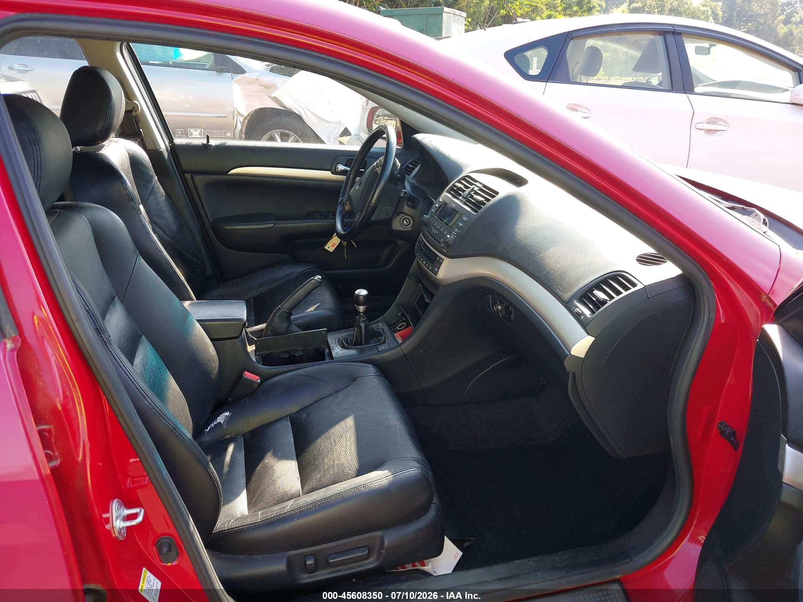 2005 Acura Tsx Red vin: JH4CL95865C030793