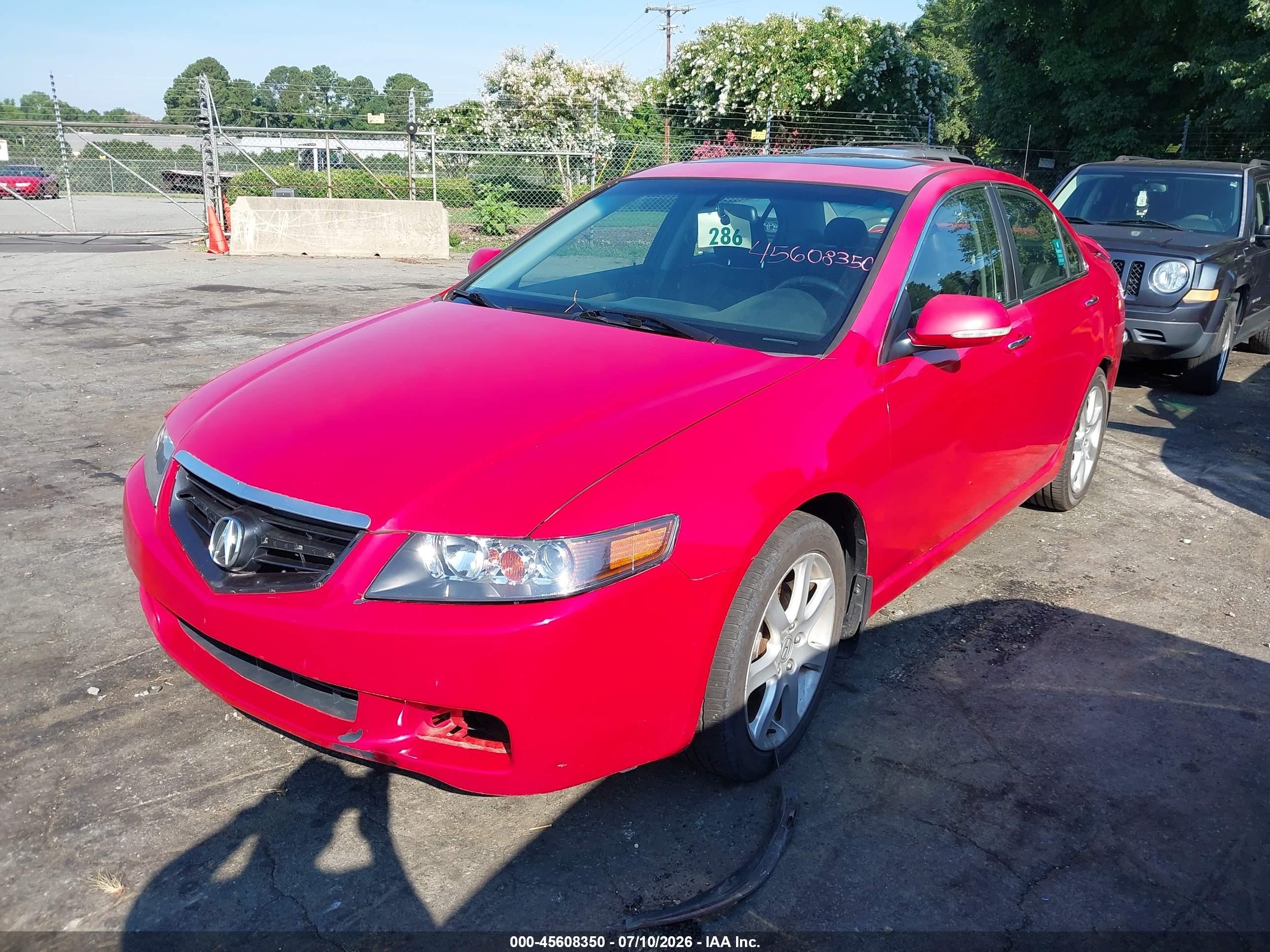 2005 Acura Tsx Red vin: JH4CL95865C030793