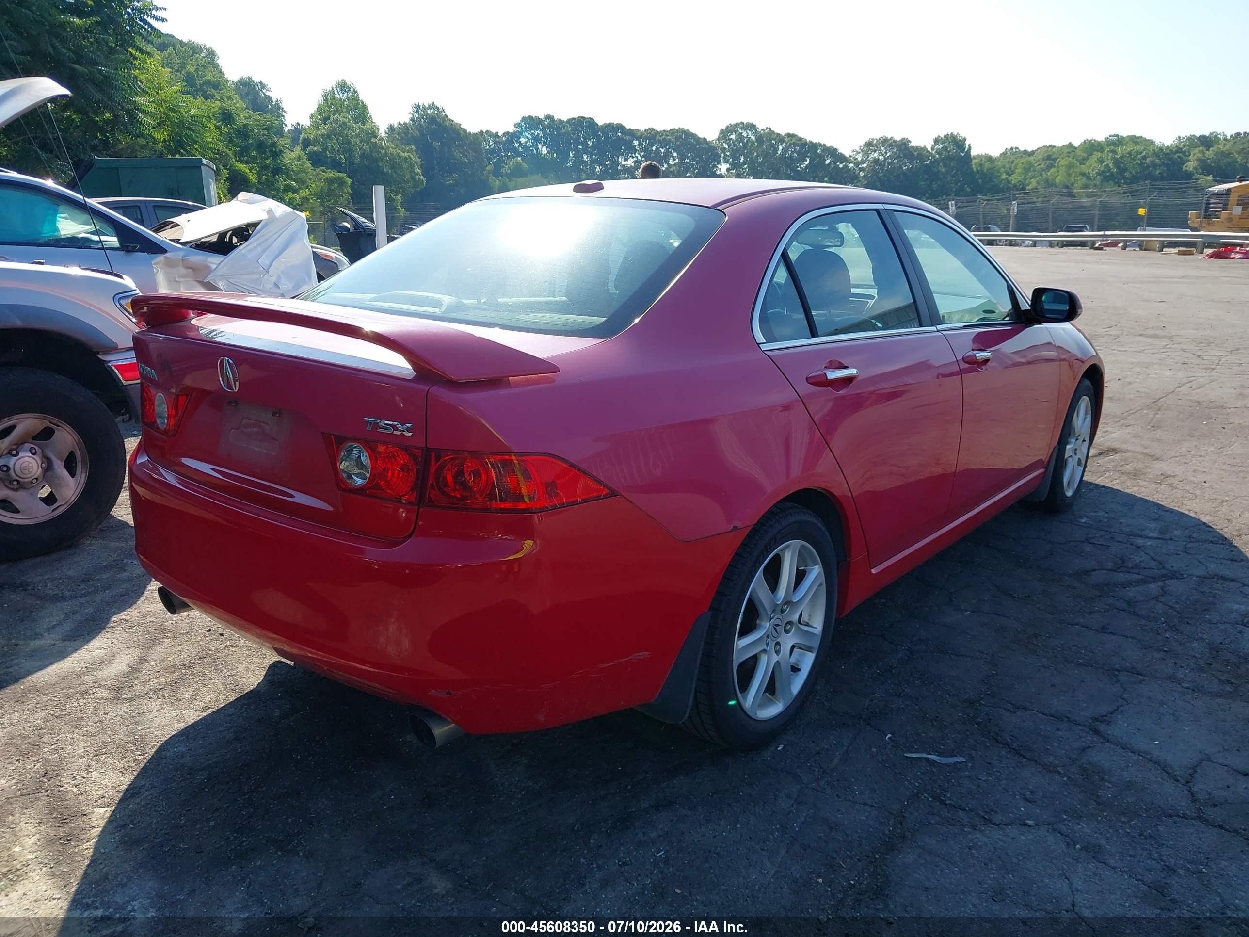 2005 Acura Tsx Red vin: JH4CL95865C030793