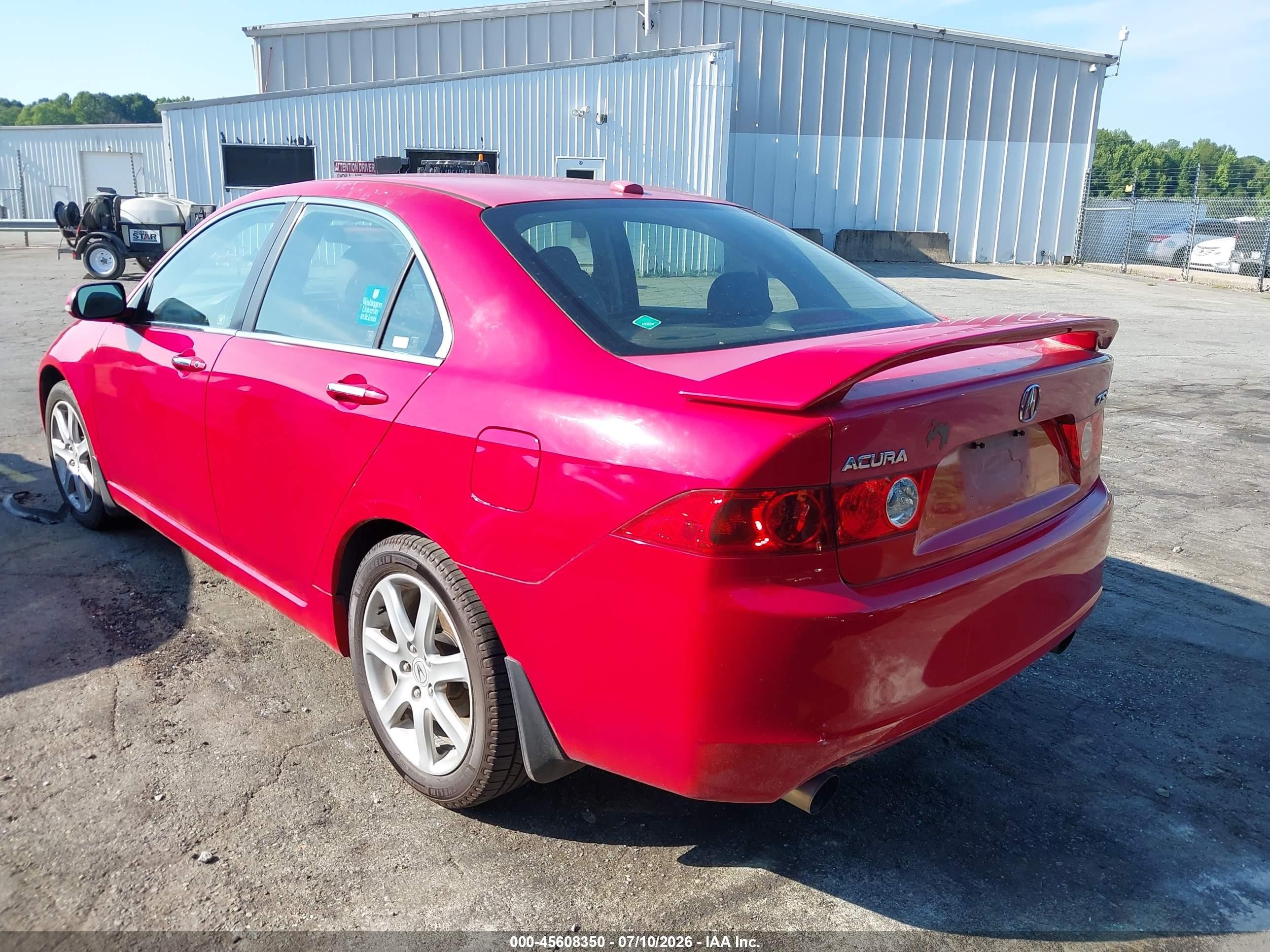 2005 Acura Tsx Red vin: JH4CL95865C030793