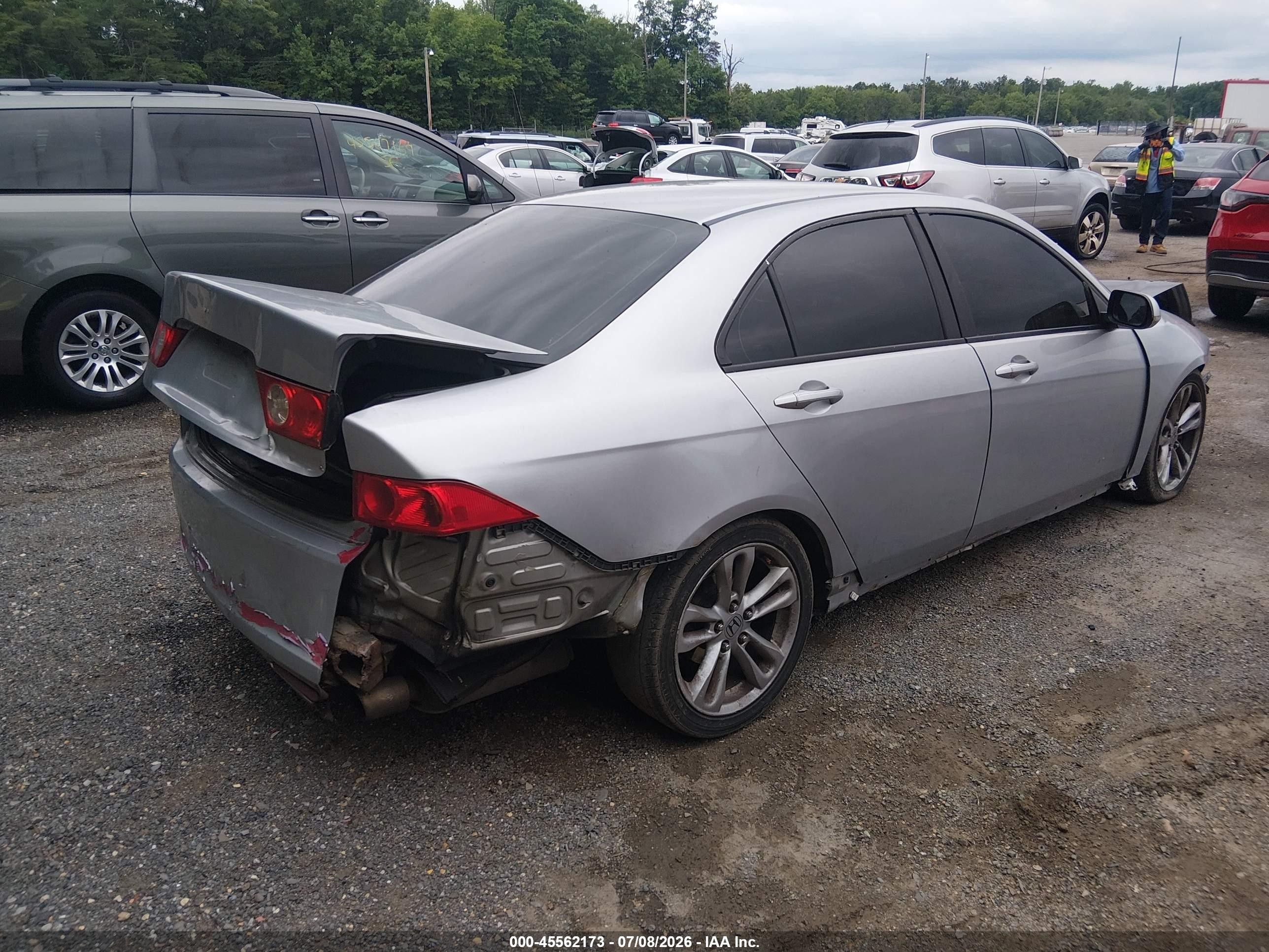 2004 Acura Tsx   Silver vin: JH4CL95874C015444