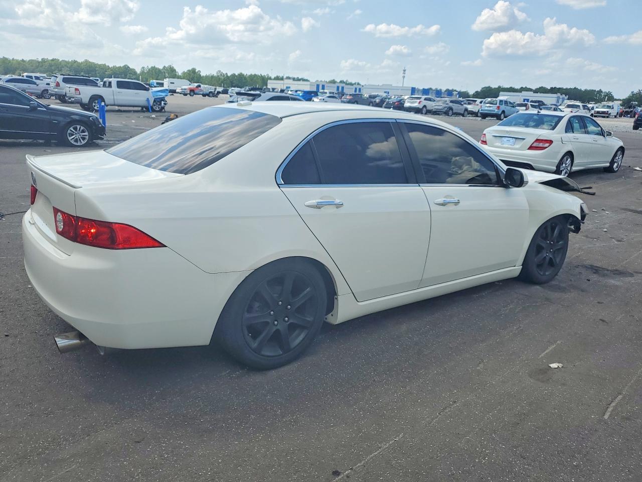 2005 Acura Tsx White vin: JH4CL95875C023660