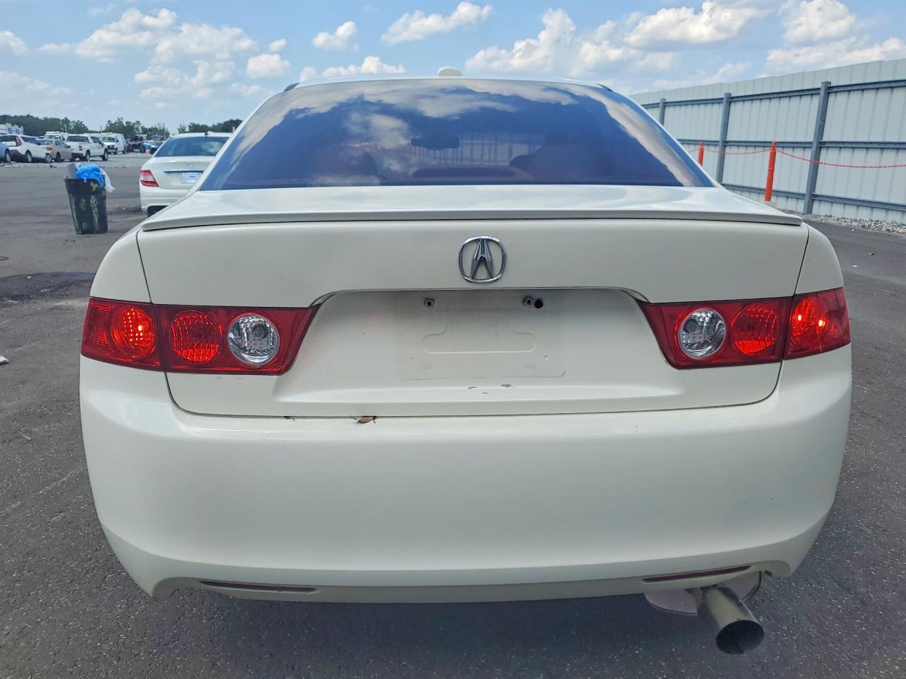 2005 Acura Tsx White vin: JH4CL95875C023660