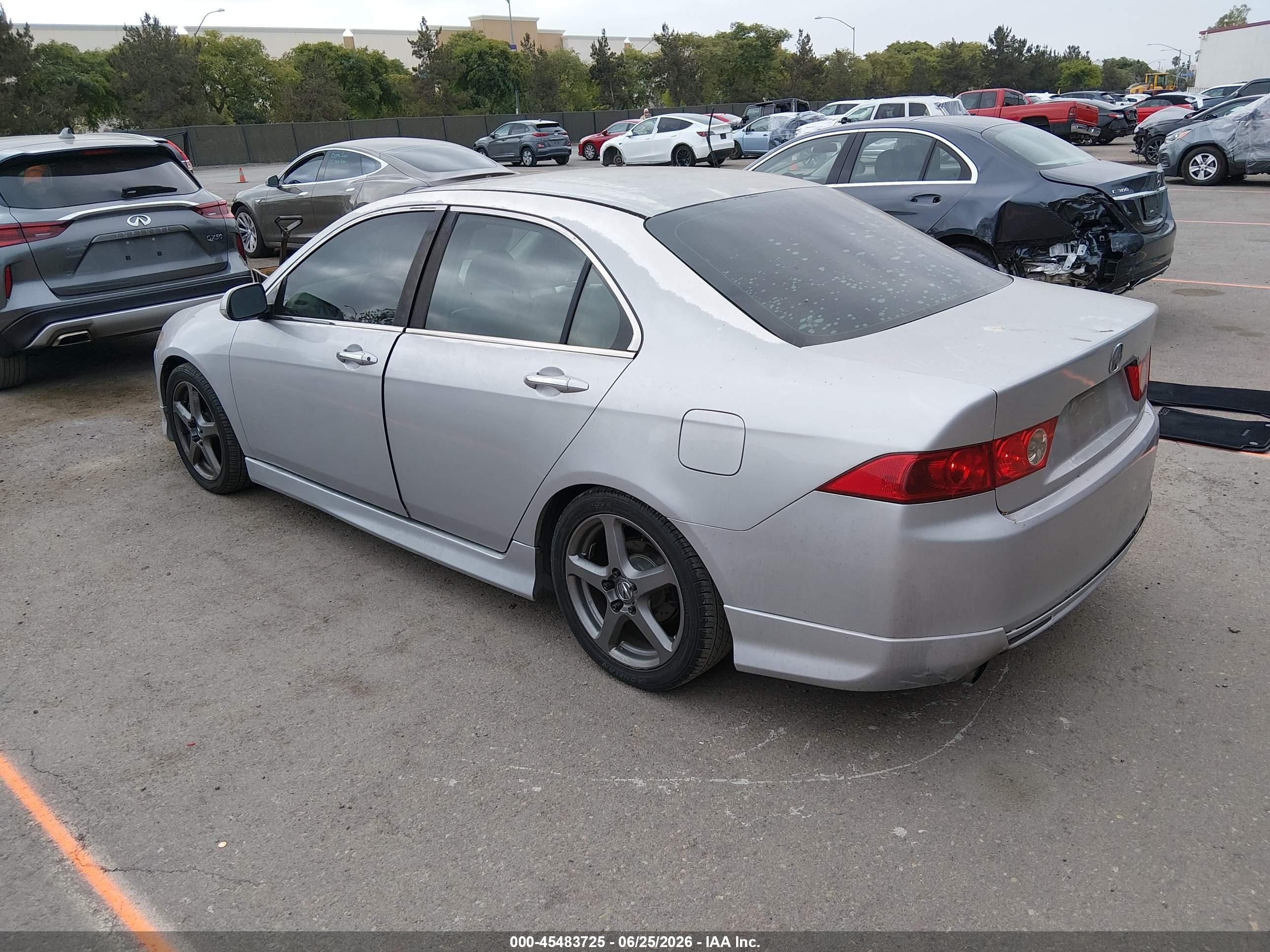 2004 Acura Tsx   Silver vin: JH4CL95884C027716