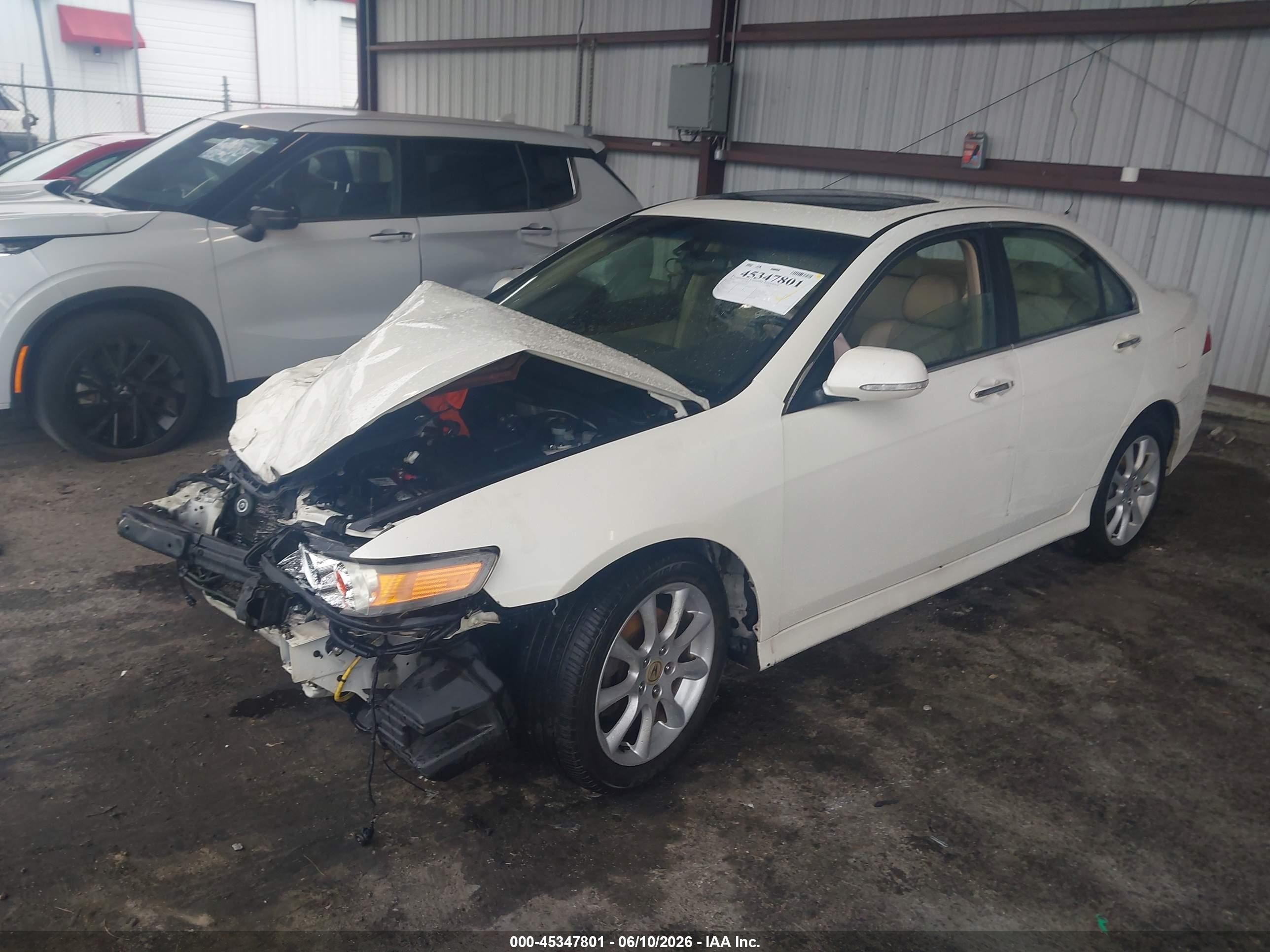 2006 Acura Tsx   White vin: JH4CL95896C007946