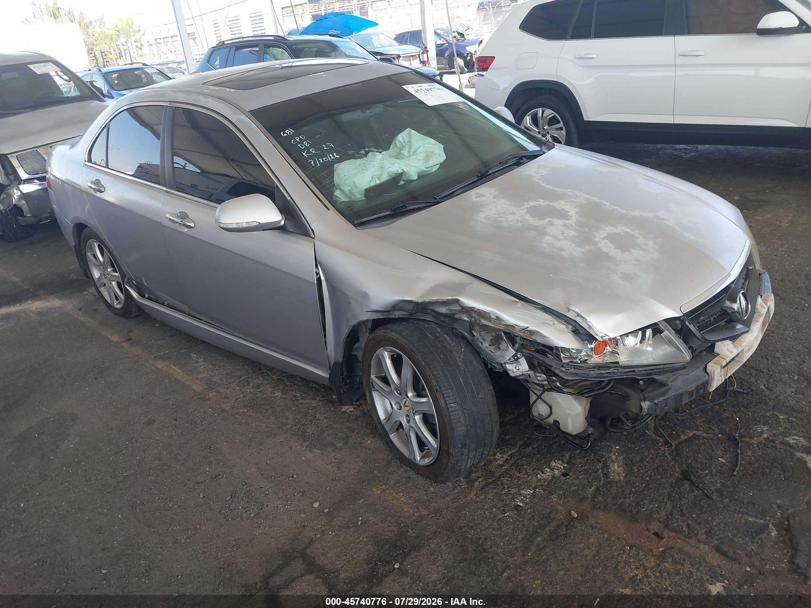 2005 Acura Tsx   Silver vin: JH4CL95975C025188