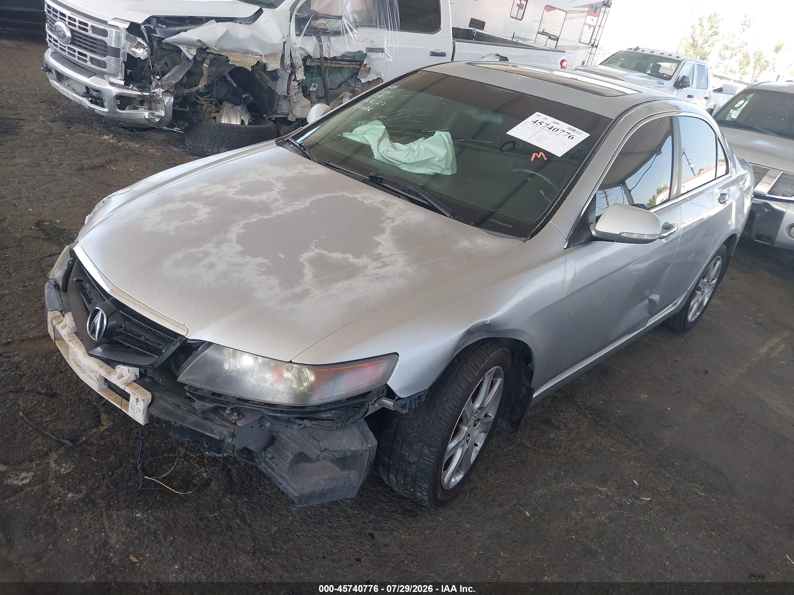 2005 Acura Tsx   Silver vin: JH4CL95975C025188