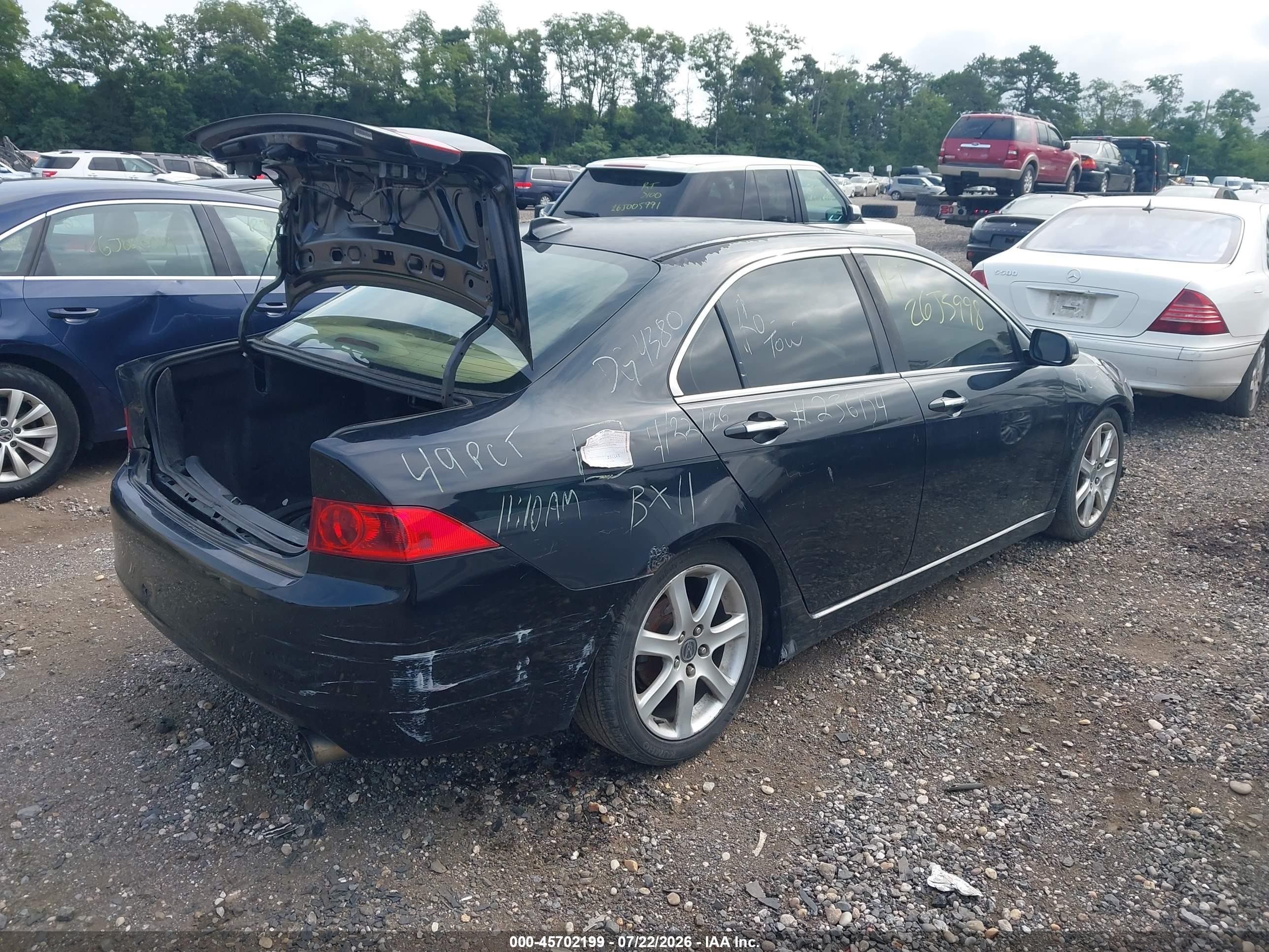 2004 Acura Tsx   Black vin: JH4CL95994C003014