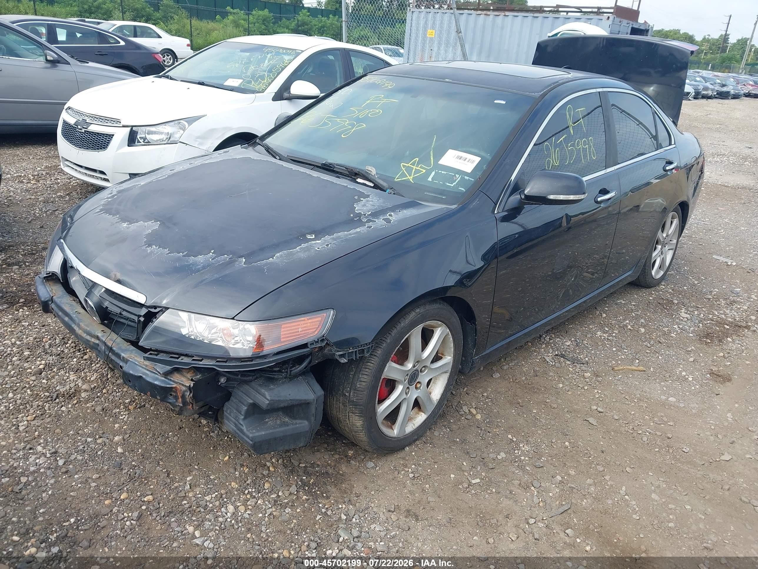2004 Acura Tsx   Black vin: JH4CL95994C003014
