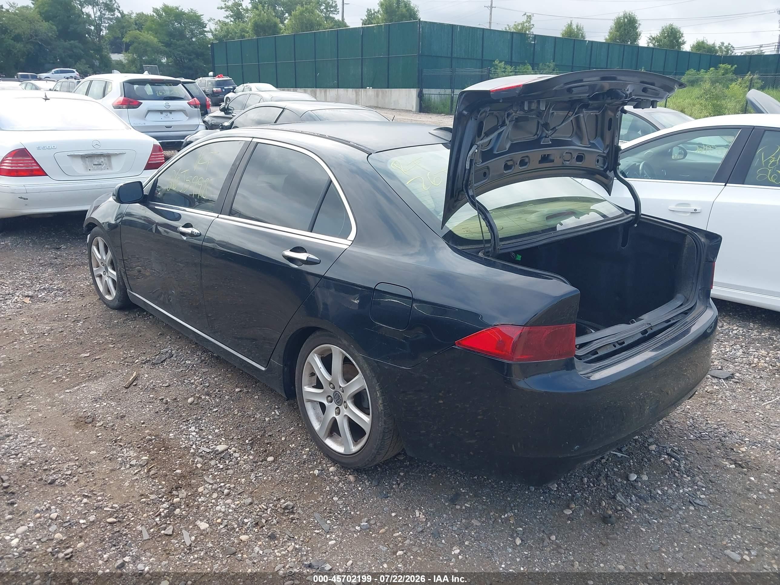 2004 Acura Tsx   Black vin: JH4CL95994C003014