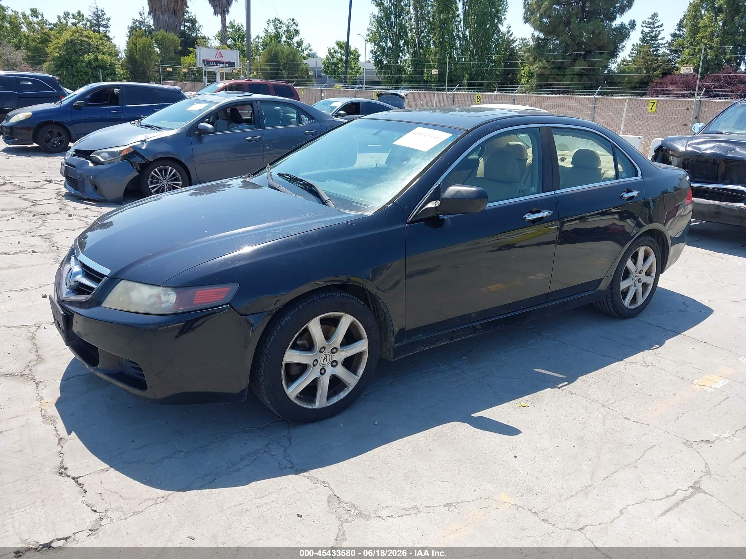 2004 Acura Tsx   Black vin: JH4CL96804C000296