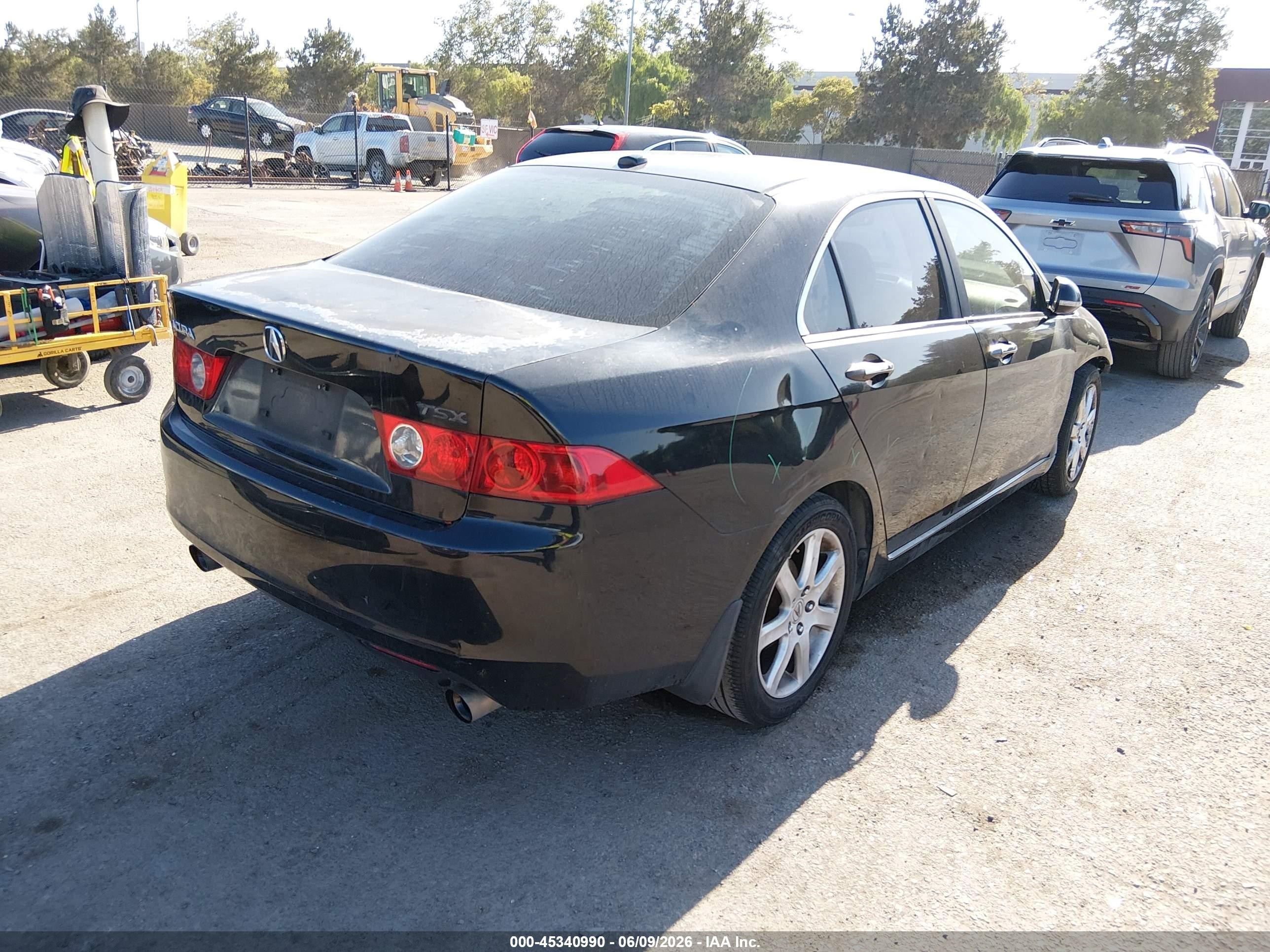2005 Acura Tsx Black vin: JH4CL96805C027693