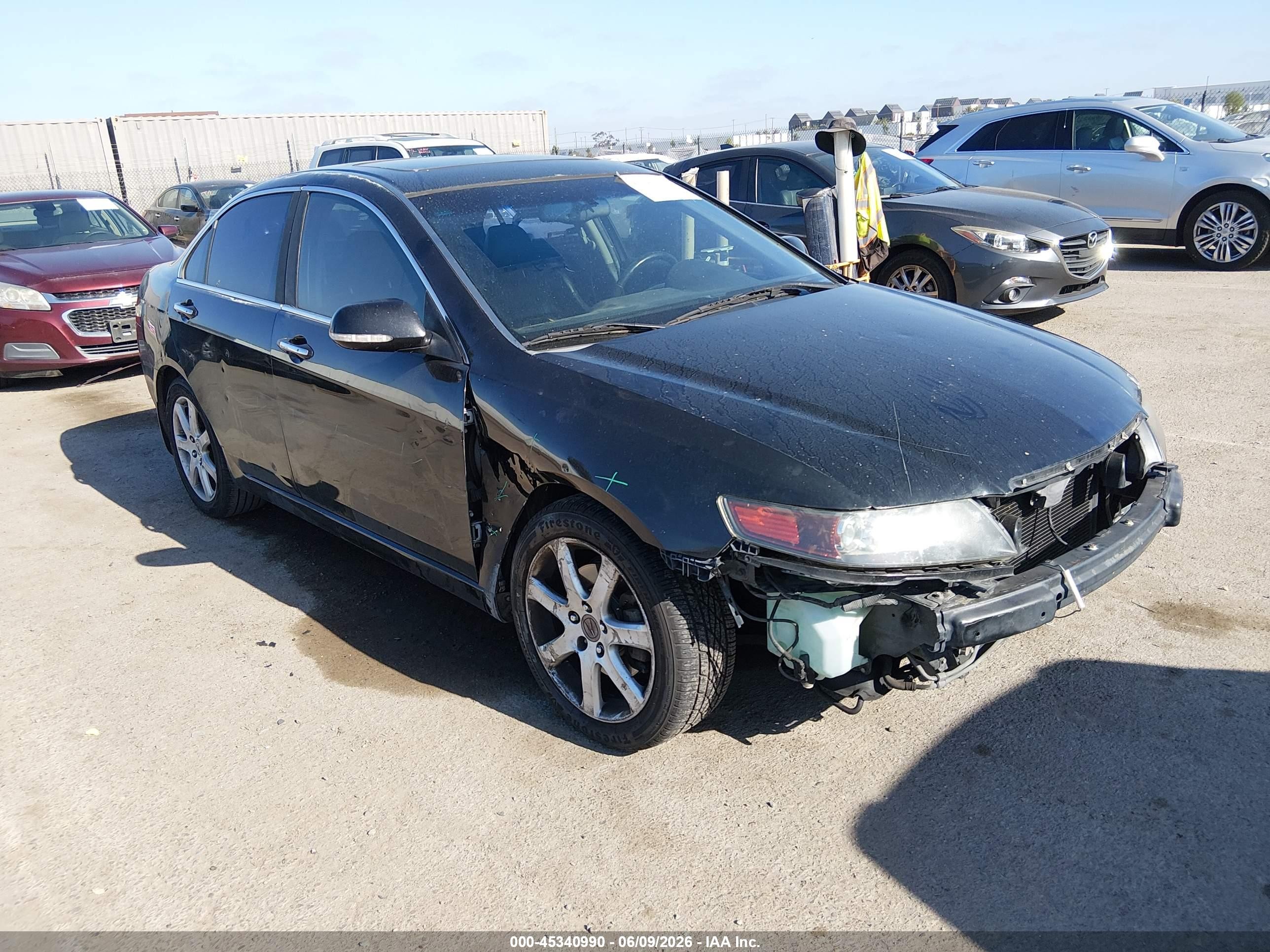 2005 Acura Tsx Black vin: JH4CL96805C027693