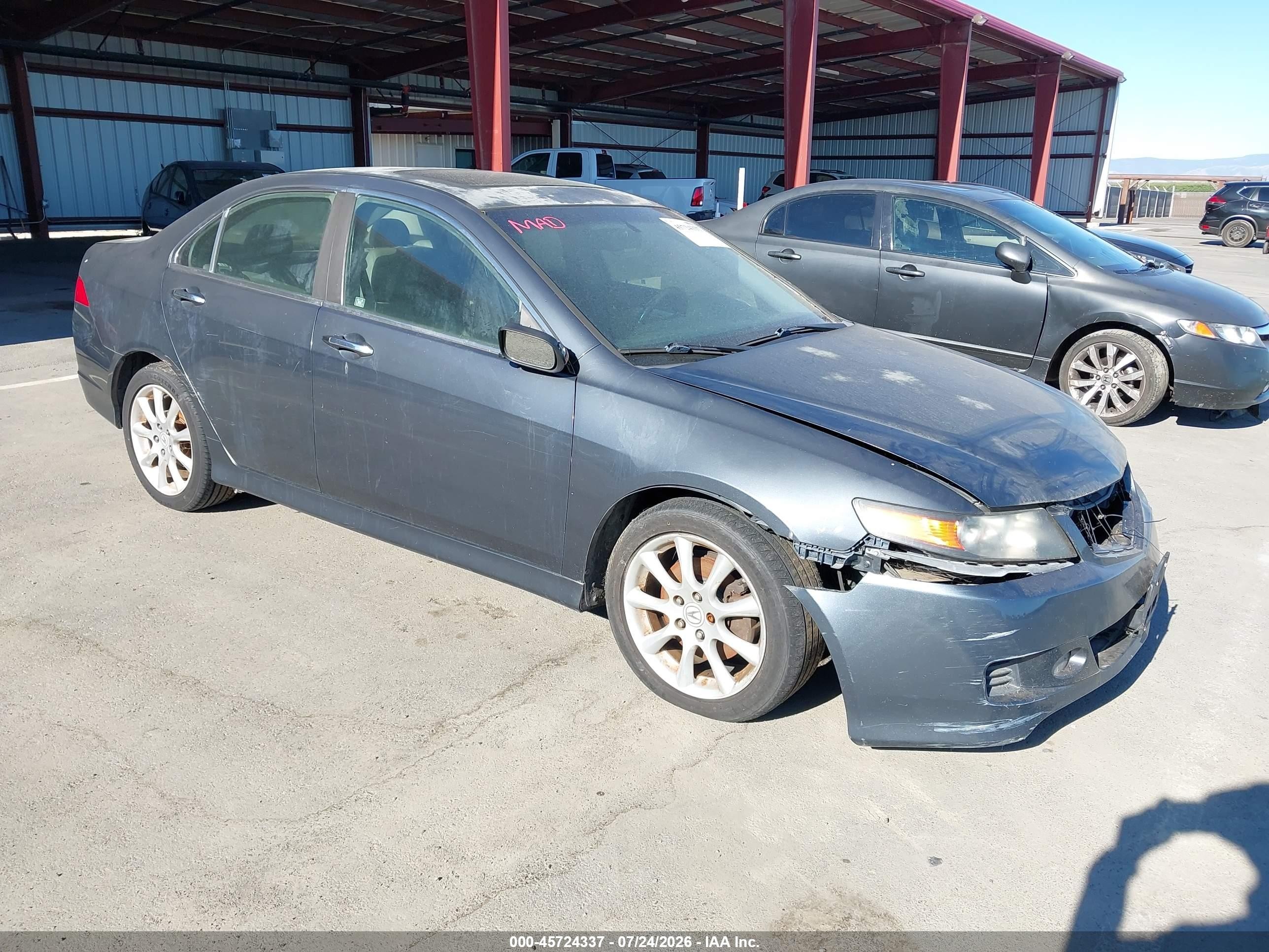 2007 Acura Tsx   Gray vin: JH4CL96807C013232