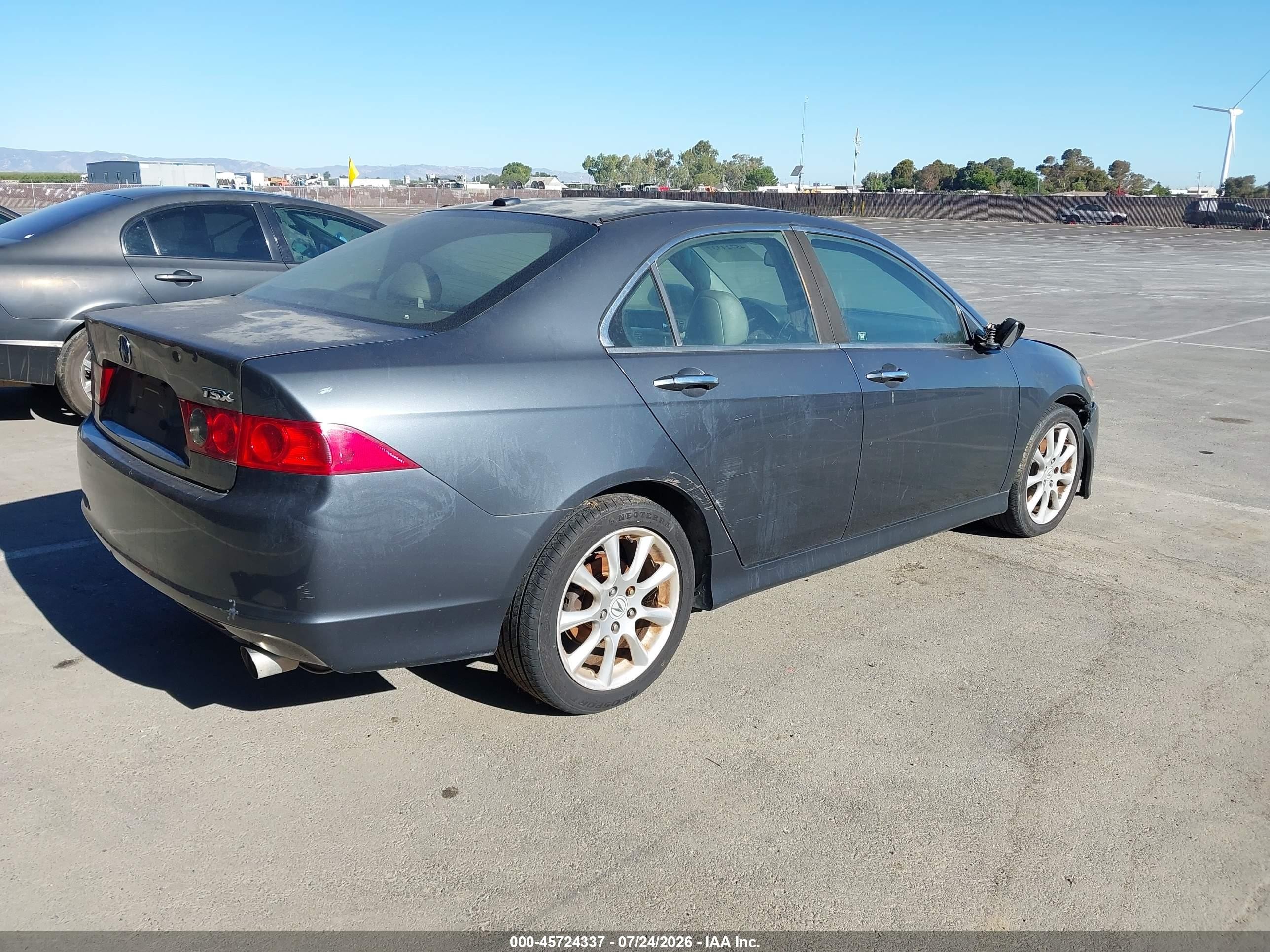 2007 Acura Tsx   Gray vin: JH4CL96807C013232