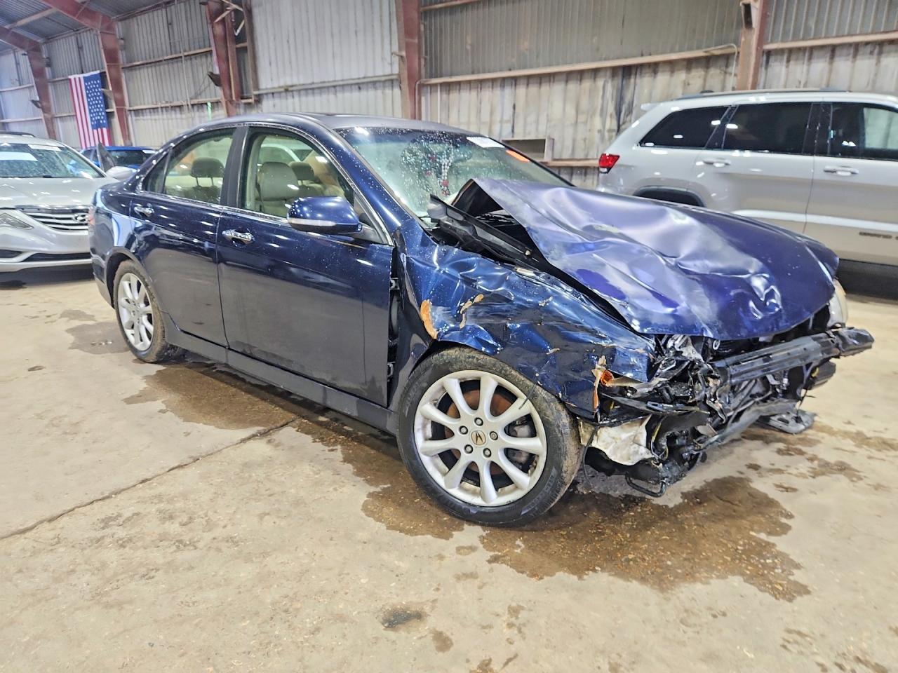 2007 Acura Tsx Blue vin: JH4CL96807C017801