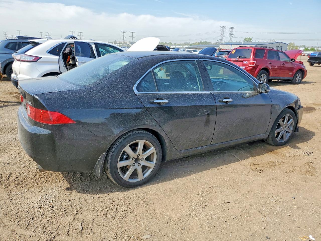 2004 Acura Tsx Black vin: JH4CL96814C024381