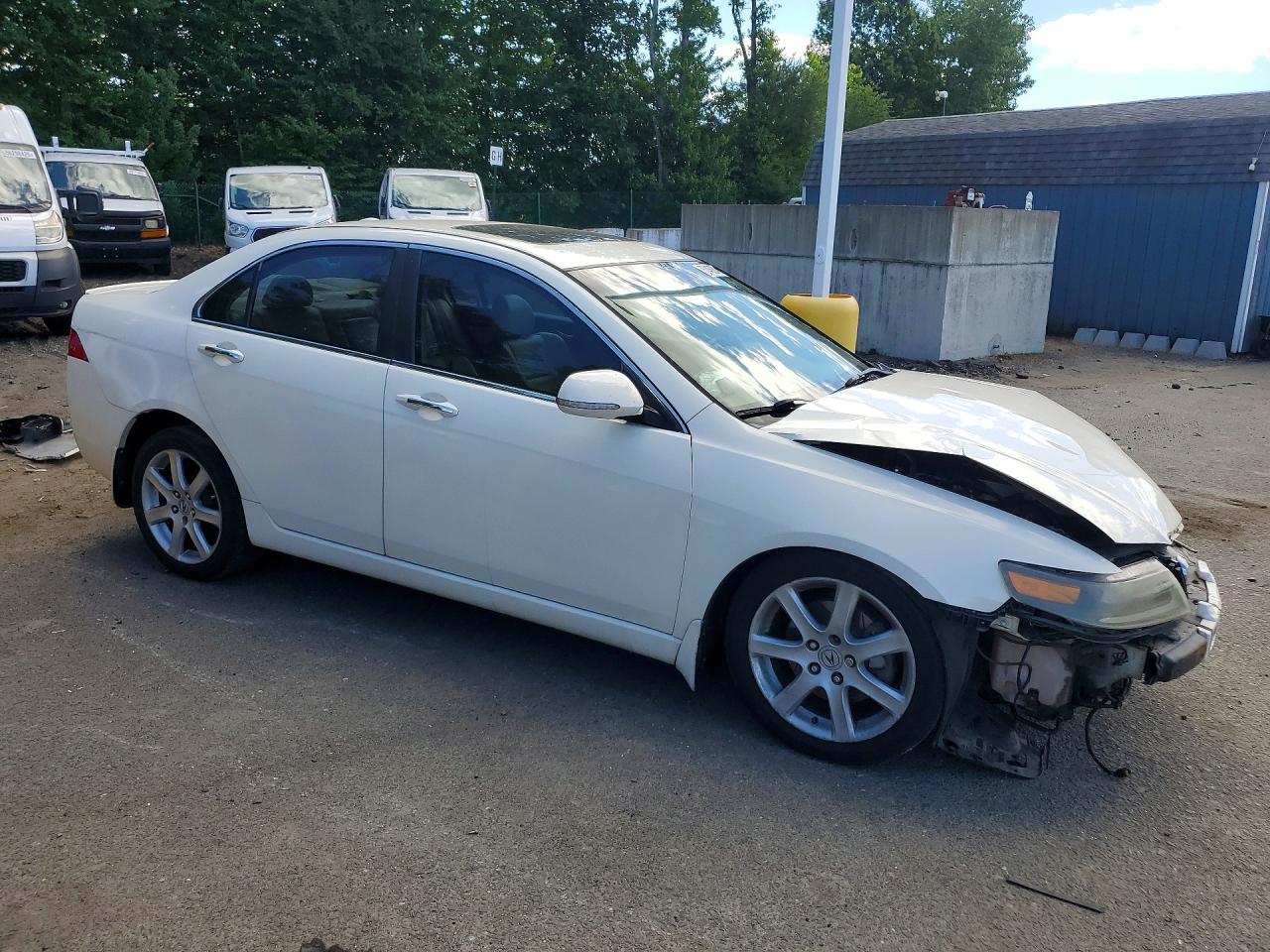 2005 Acura Tsx White vin: JH4CL96815C006545
