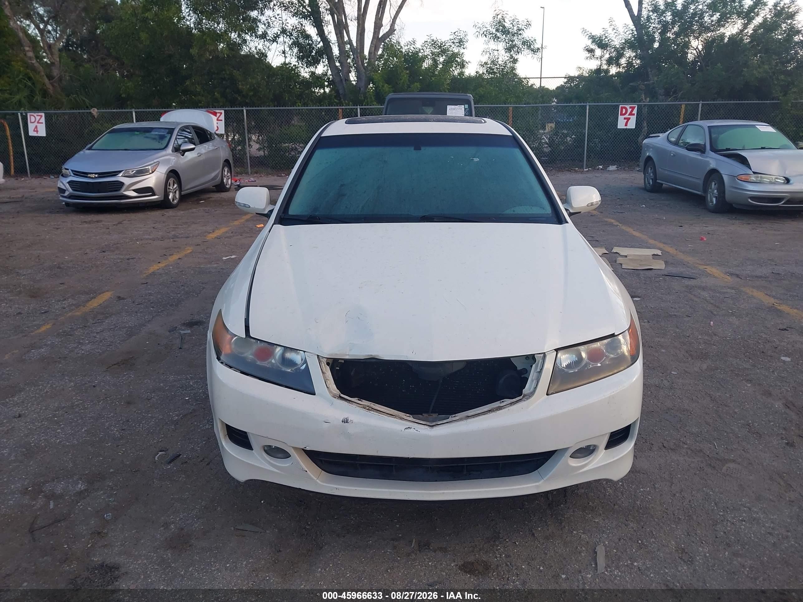 2006 Acura Tsx   White vin: JH4CL96816C011875